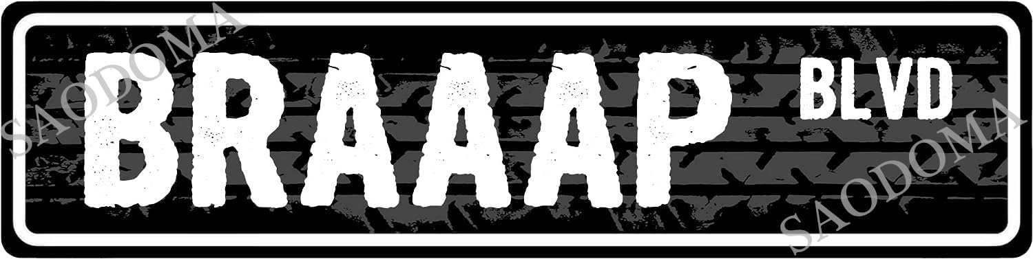 Metal Signs Street Motocross Motorcycle Racing Racer Rider Trials Off Road Dirt Bike Enduro Rally Mechanic Man Cave Garage Tin Plaque Wall Art Poster 16 X 4 Inch