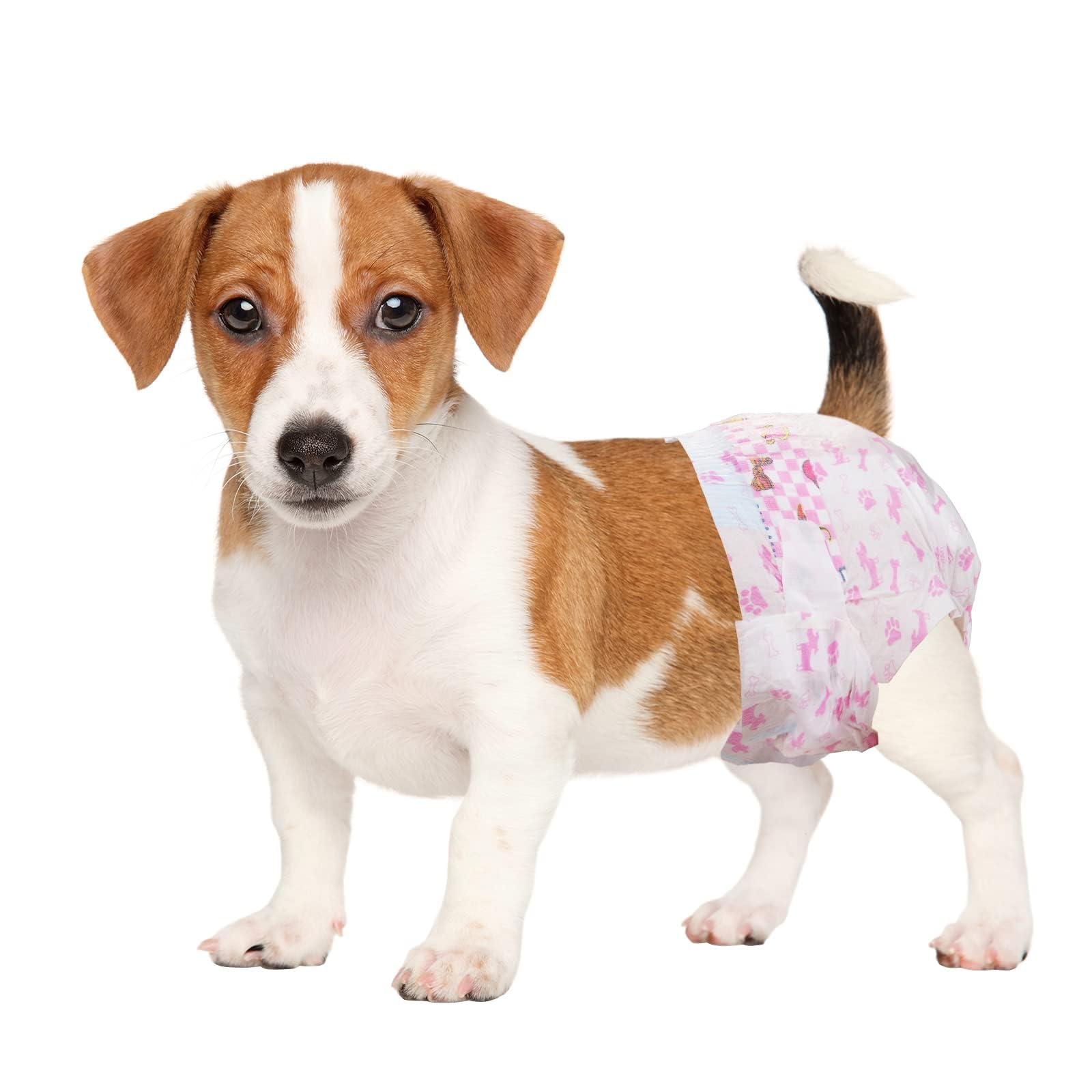Mumoo Bear Disposable Dog Diapers Female, Super Absorbent Doggie Diaper, Flash Dry Gel Technology Puppy Diapers, Leak-Proof Fit Cat Diapers for Doggy in Heat,Excitable Urination,Incontinence,Training
