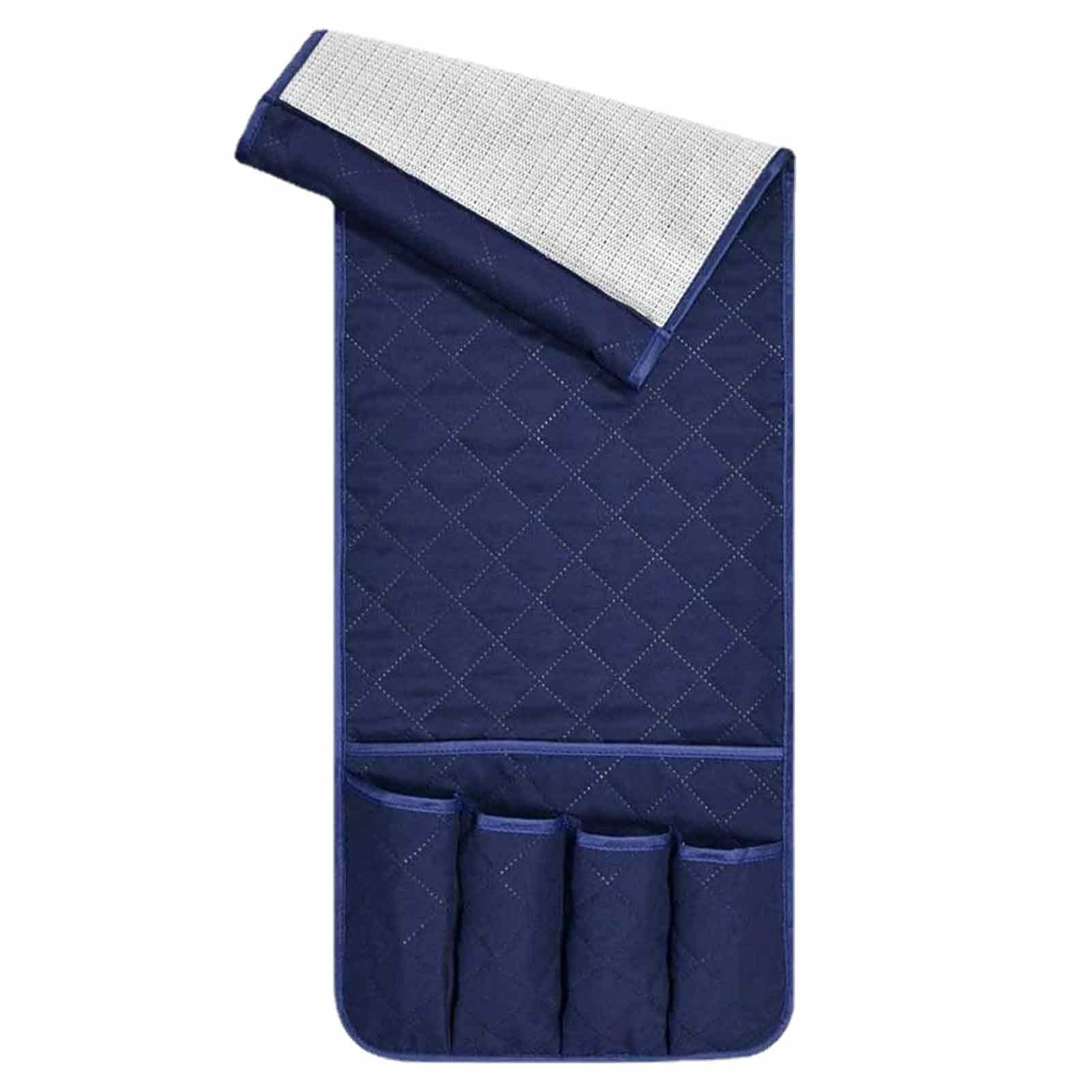 Organisateur D’accoudoir De Canapé – 5 Poches En Coton Matelassé – Dimensions 87,6 X 33 Cm – Antidérapant