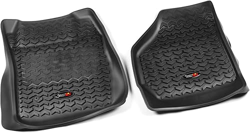 Rugged Ridge Revestimientos de piso delantero para Ford F-250F-350  Par, todo terreno, negro  82902.07  Compatible con Ford F-250F-350 Super Duty