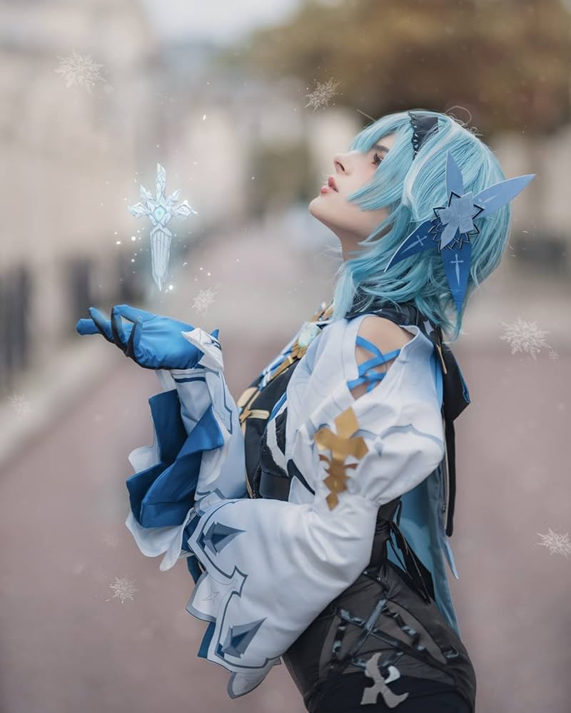 原神 エウルア 同人コスプレ衣装 レーシング ウィッグ付き 原神 エウルア 同人コスプレ衣装 レーシング ウィッグ付き