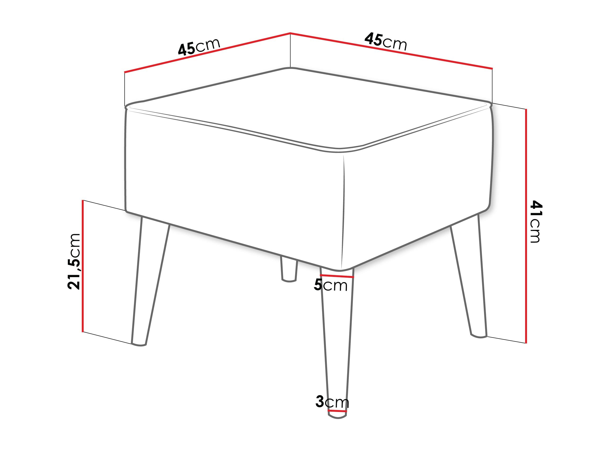 Mirjan24 Hocker Lucio Cord, Fußhocker Polsterhocker Sitzhocker, Sitzbank, Fußbank, Pouf, Farbauswahl (Poso 02)