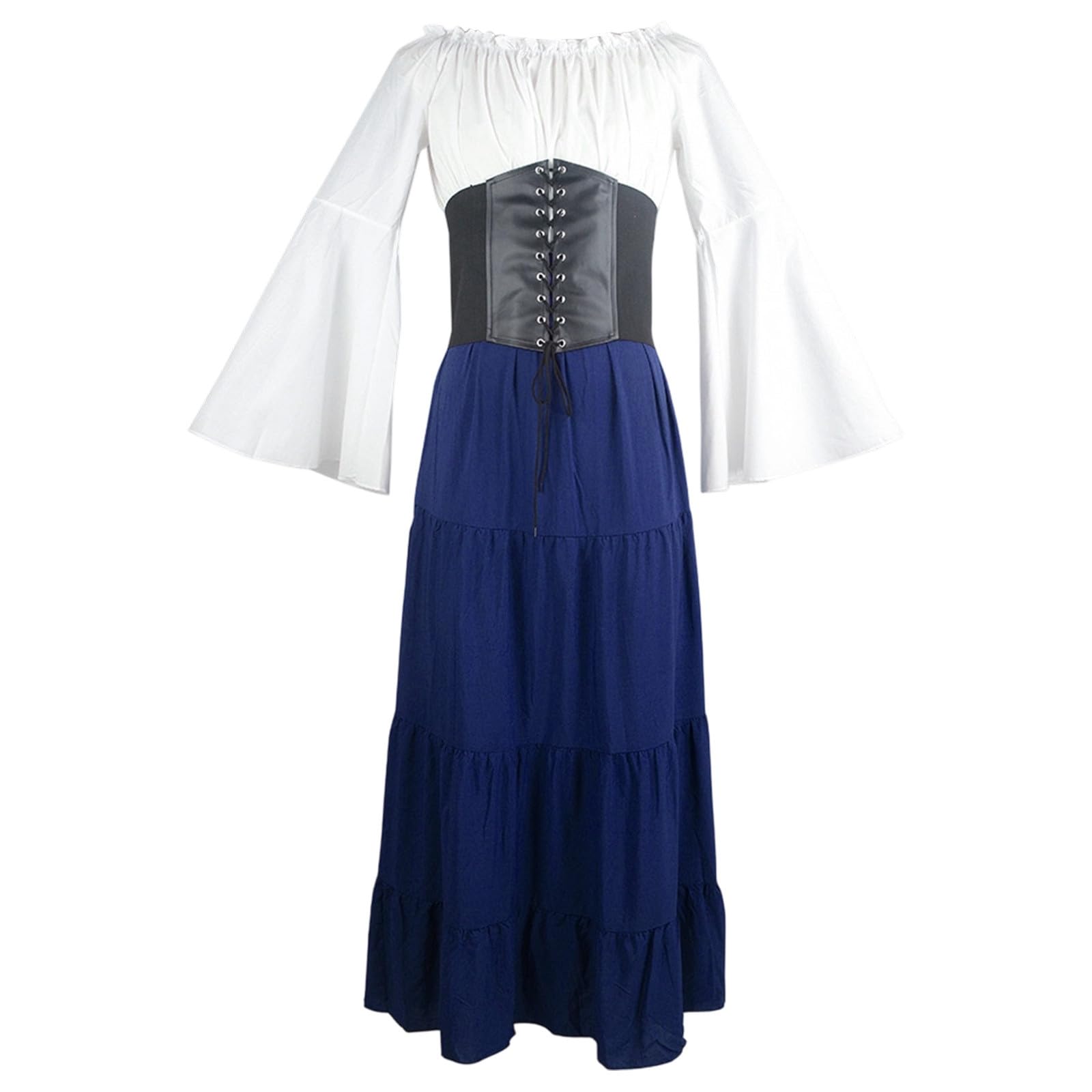 Elegante Vestido Halloween con Mangas abullonadas, Ideal para Disfraces Eventos Cosplay en 2024.