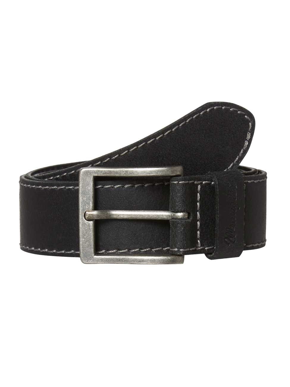 Wrangler Men's Stitched Belt, Black, 90 cm UK