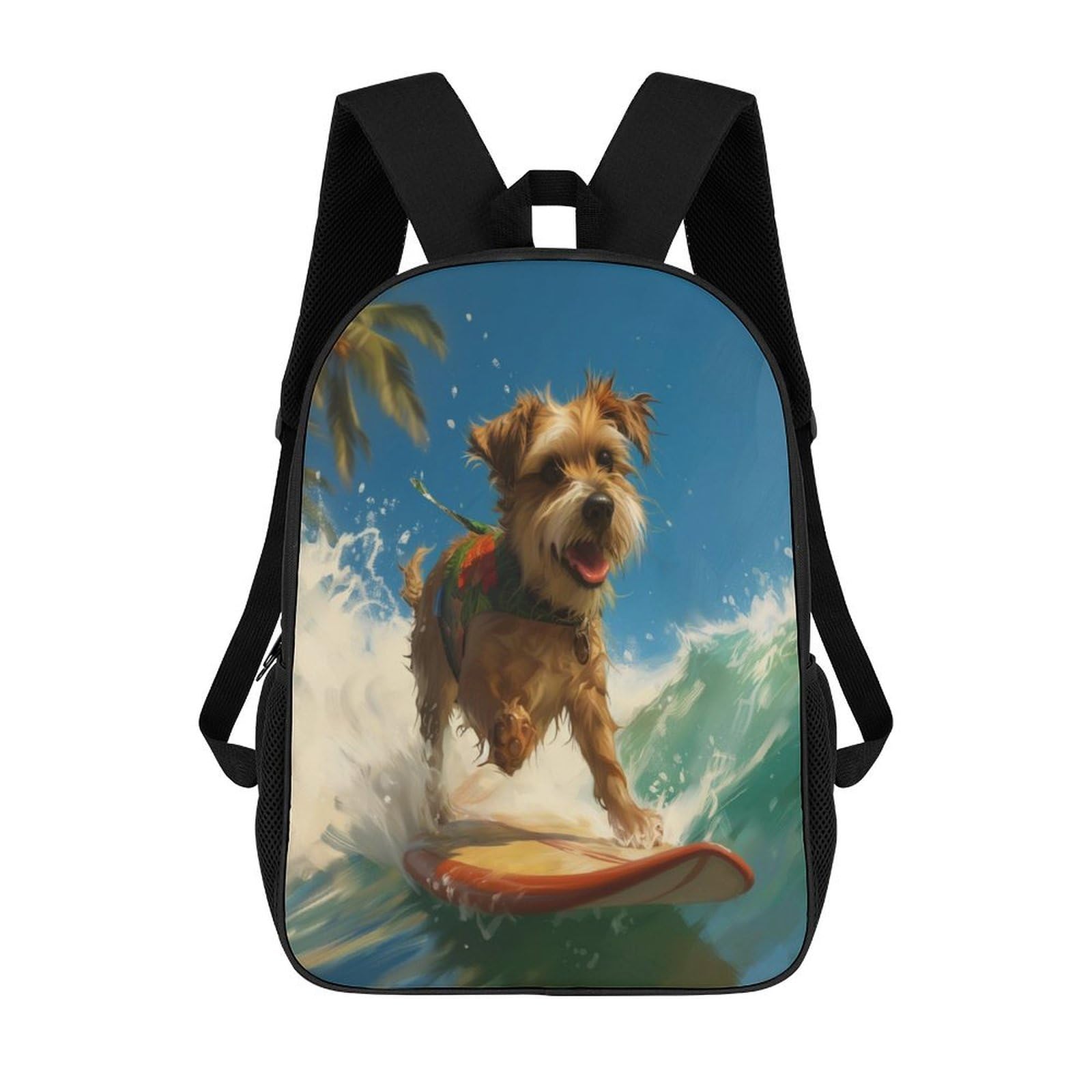 Tnfhsoft Unisex Kids Border Terrier Dog-2 Backpacks Border Terrier Dog Kids School Backpack School Bag 3D School Bag For Boys Womens Elementary And Middle School Students,Gifts For Boys And Girls 17Inch