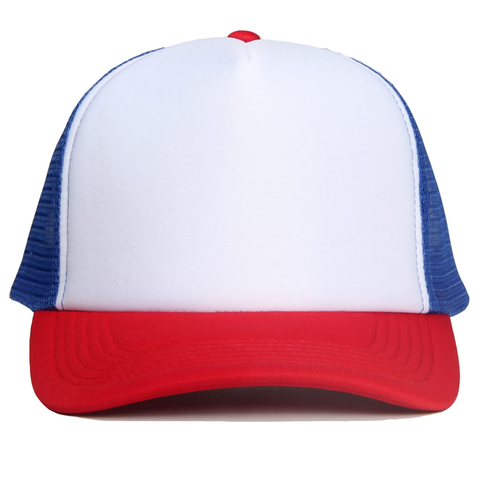 Joyful House Dustin Baseball Cap Stranger Halloween Cosplay Hat with Adjustable Mesh Back for Men Boys, Red+blue, Large-X-Large