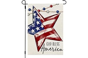 Celebrate Patriotic Pride with CROWNED BEAUTY's 4th of July Garden Flag: God Bless America!