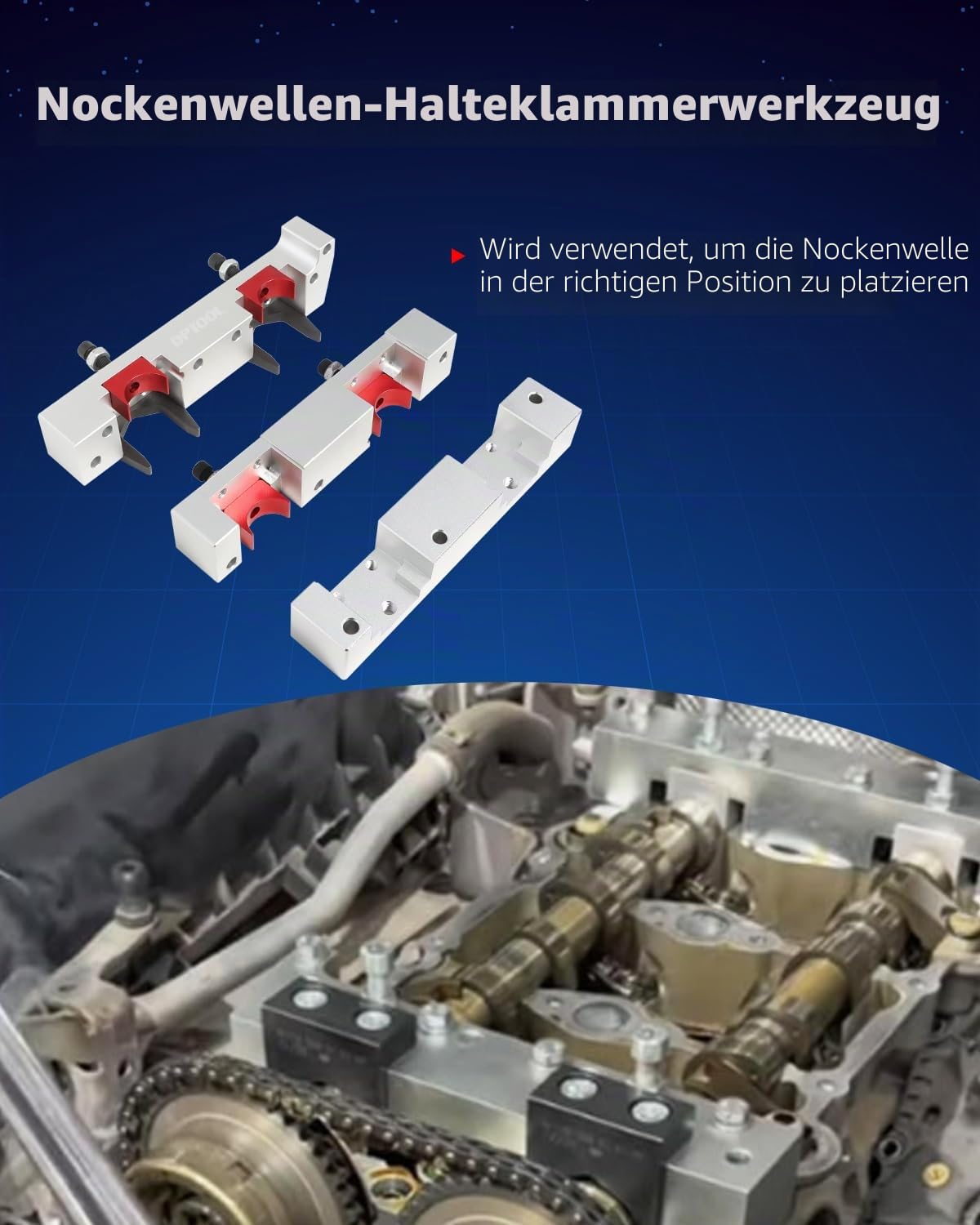 DPTOOL Nockenwellen-Ausrichtungsverriegelung Timing Tool Kit Kraftstoffeinspritzdüsen Abzieher Entfernungswerkzeug Kompatibel mit Mercedes Benz M133 M260 M264 M270 M274 1.6L V4 A Klasse und B Klasse