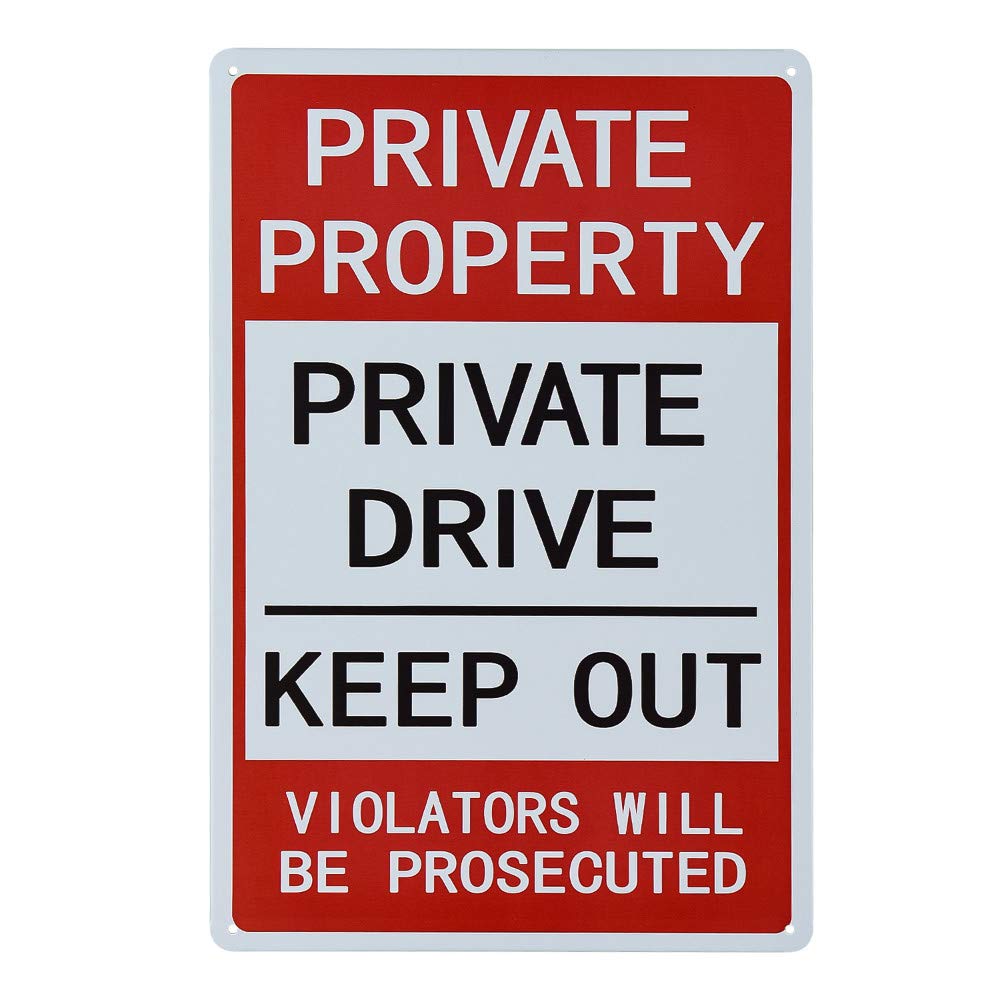 dojune-Private Property Sign, Private Drive Sign, No Trespassing Sign,Indoor and Outdoor Use