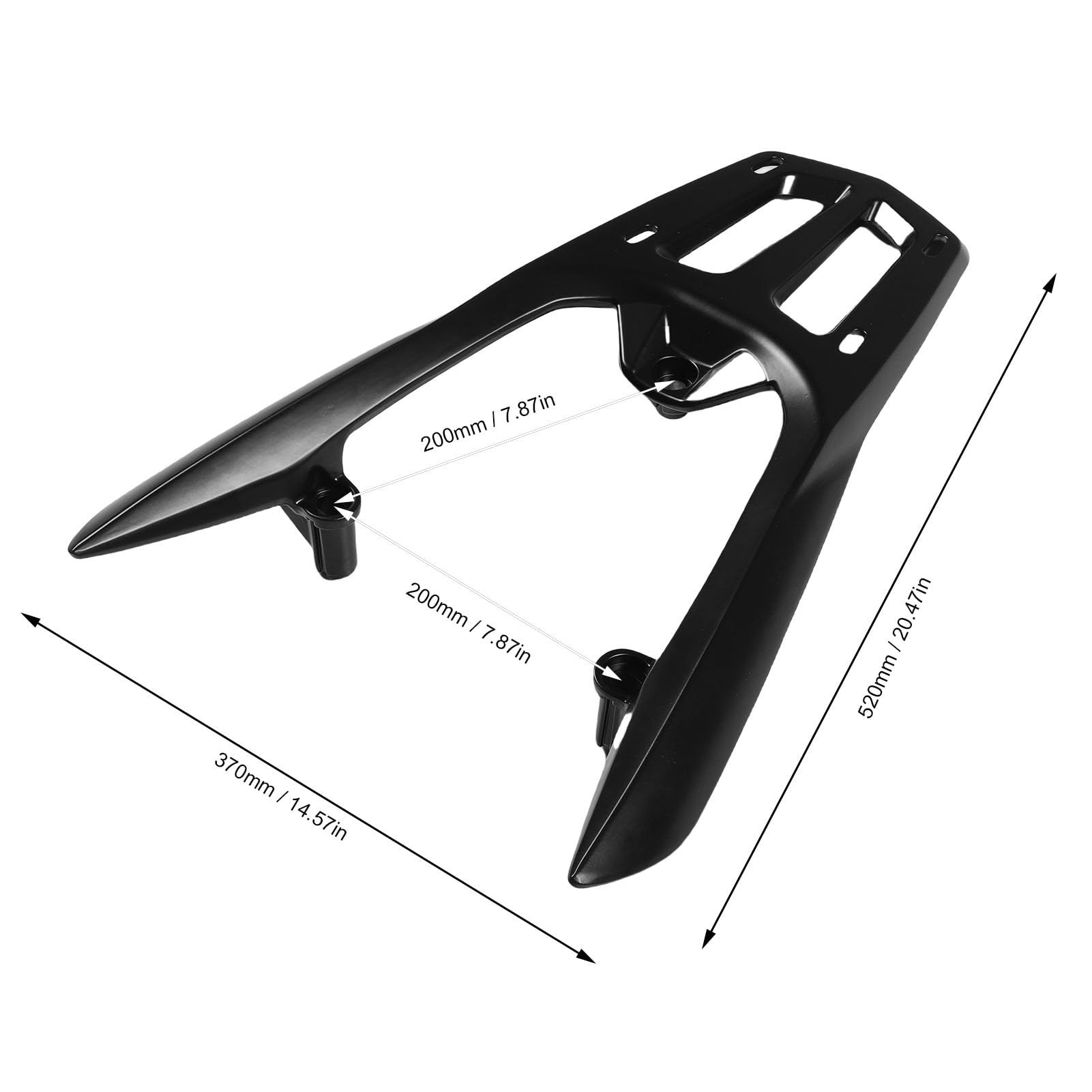 aqxreight Bagażnik Motocyklowy Pusta Konstrukcja Stabilna Wypolerowana Piaskownica Czarna Matowa Wymiana do Kliknięcia 125 150 Vario 125 150 2014-2021