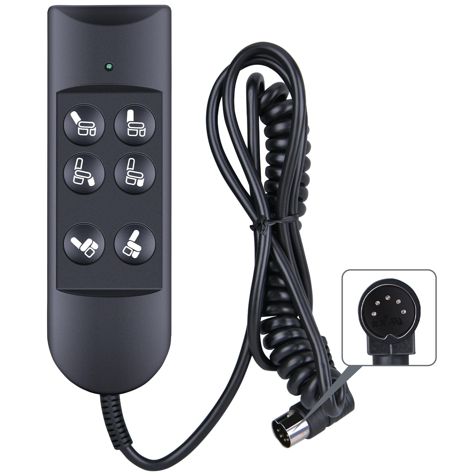 Télécommande pour Okin | Dewert | Limoss | Golden Catnapper | Fauteuil inclinable électrique 6 boutons 5 broches | Fauteuil releveur électrique, télécommande