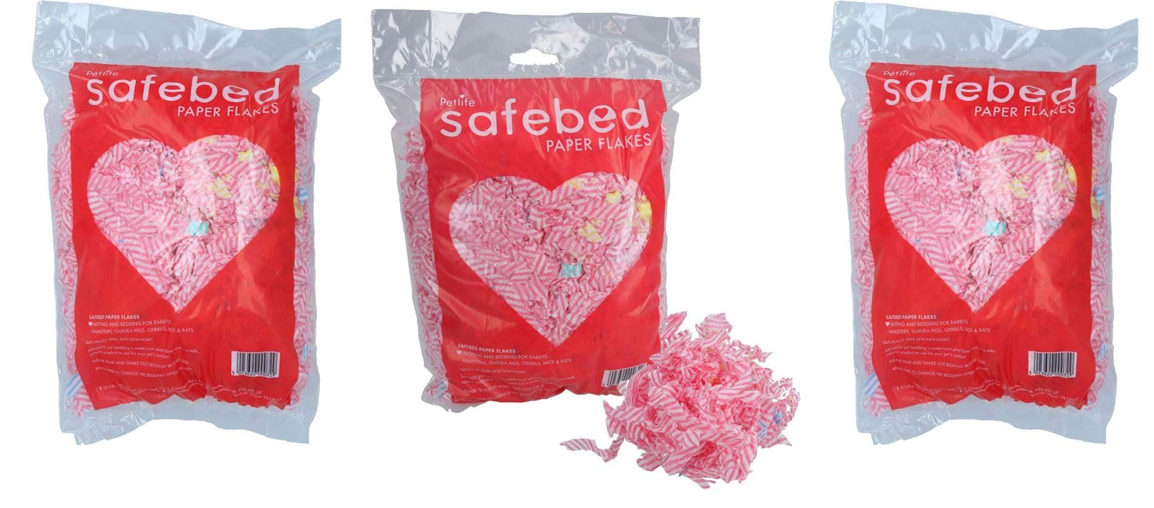 AB Tools 3PK Small Animal Hamster Gerbils Safe Bed Paper Flakes Nesting - (Colour Varies)