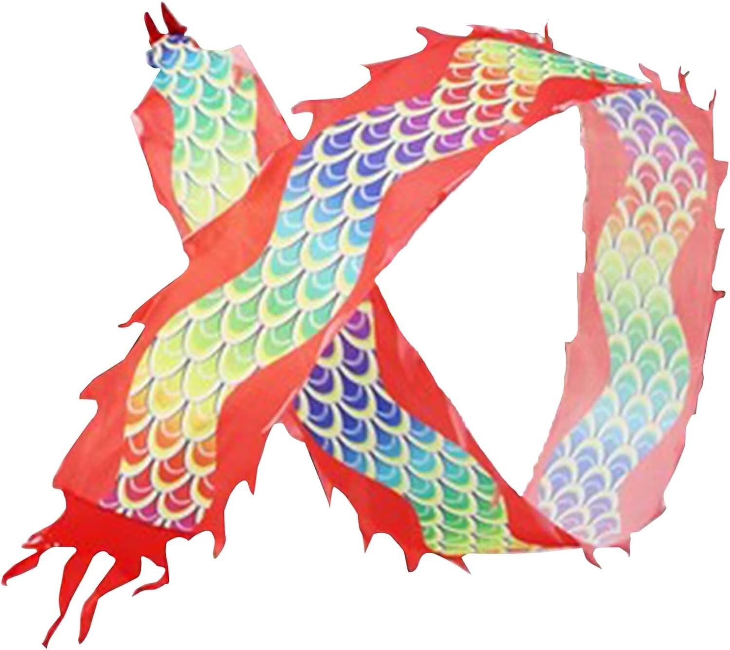 TFG - Ttfd Dragon Flag, Fitness Dragon Dance Ribbon, Beach Park Fitness Dragon Dance, 8m/10m/12m Ribbon Throwing Tow Cable(10m/32.8ft)