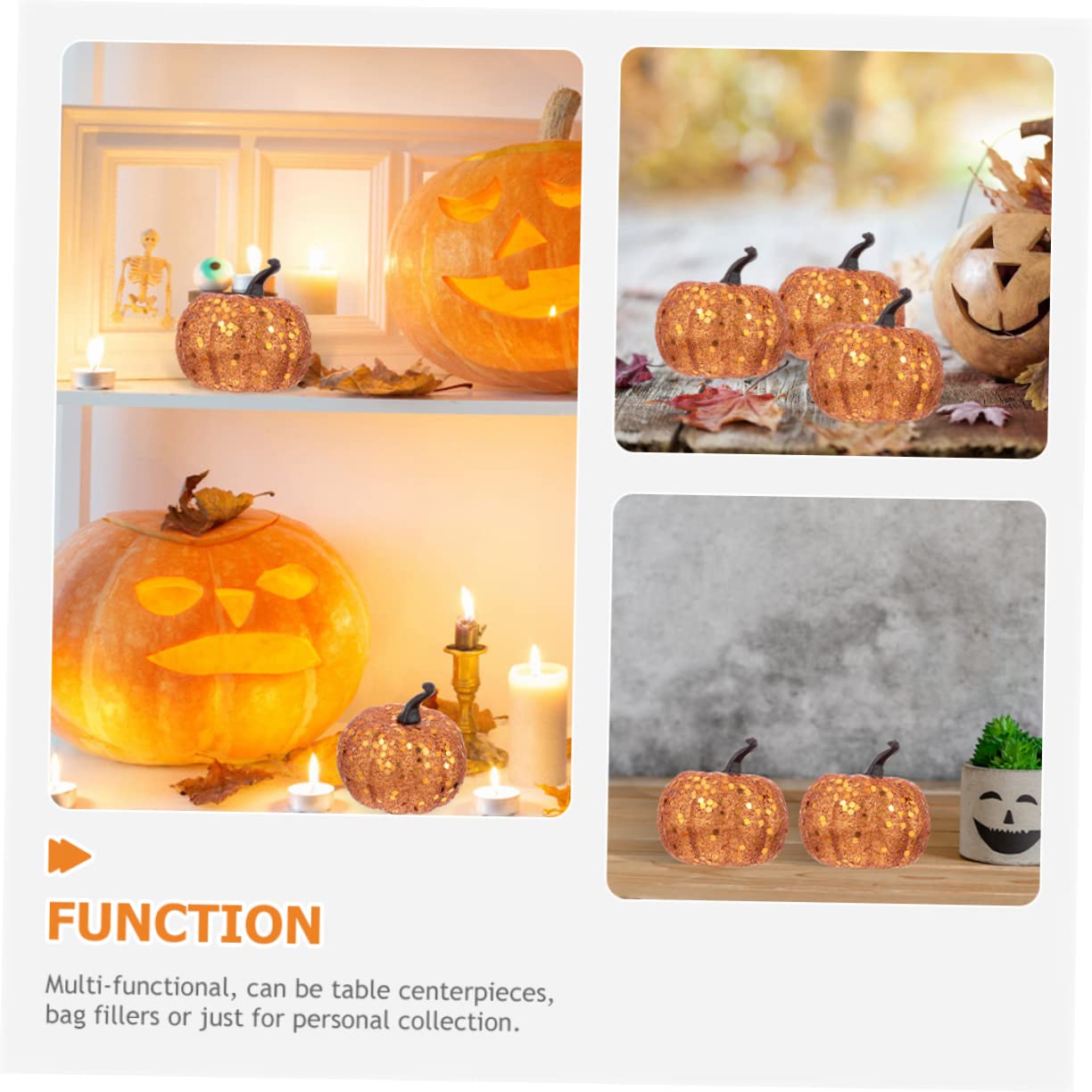 Abaodam 40stücke Künstliche Kürbis-Dekoration Teiliges Aus Realistische Halloween Und Erntedankfest-Accessoires Für Kreative Fotos Und Tischdekorationen