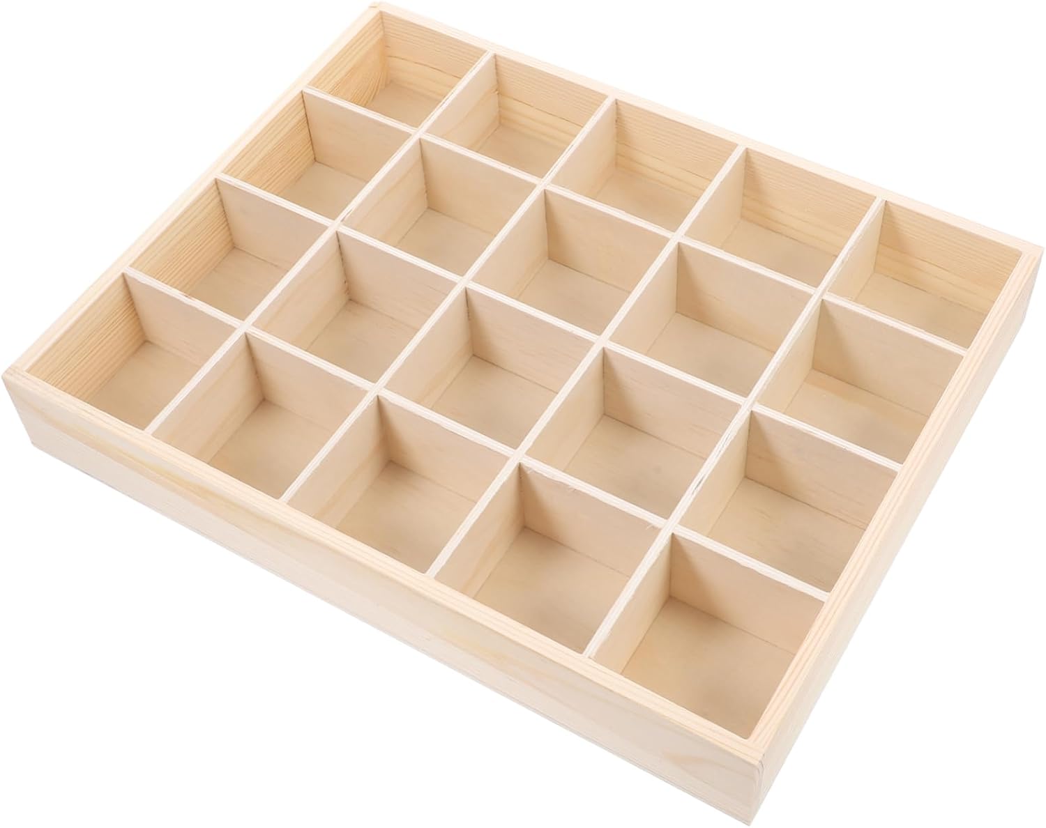 ARTIBETTER 2pcs 20 Box Clothing Drawer Dividers Belt Organizer for Drawer Separators for Dresser 20 Compartment Wooden Storage Box Sorting Trays Closet Cabinet Organizer Underwear Sock