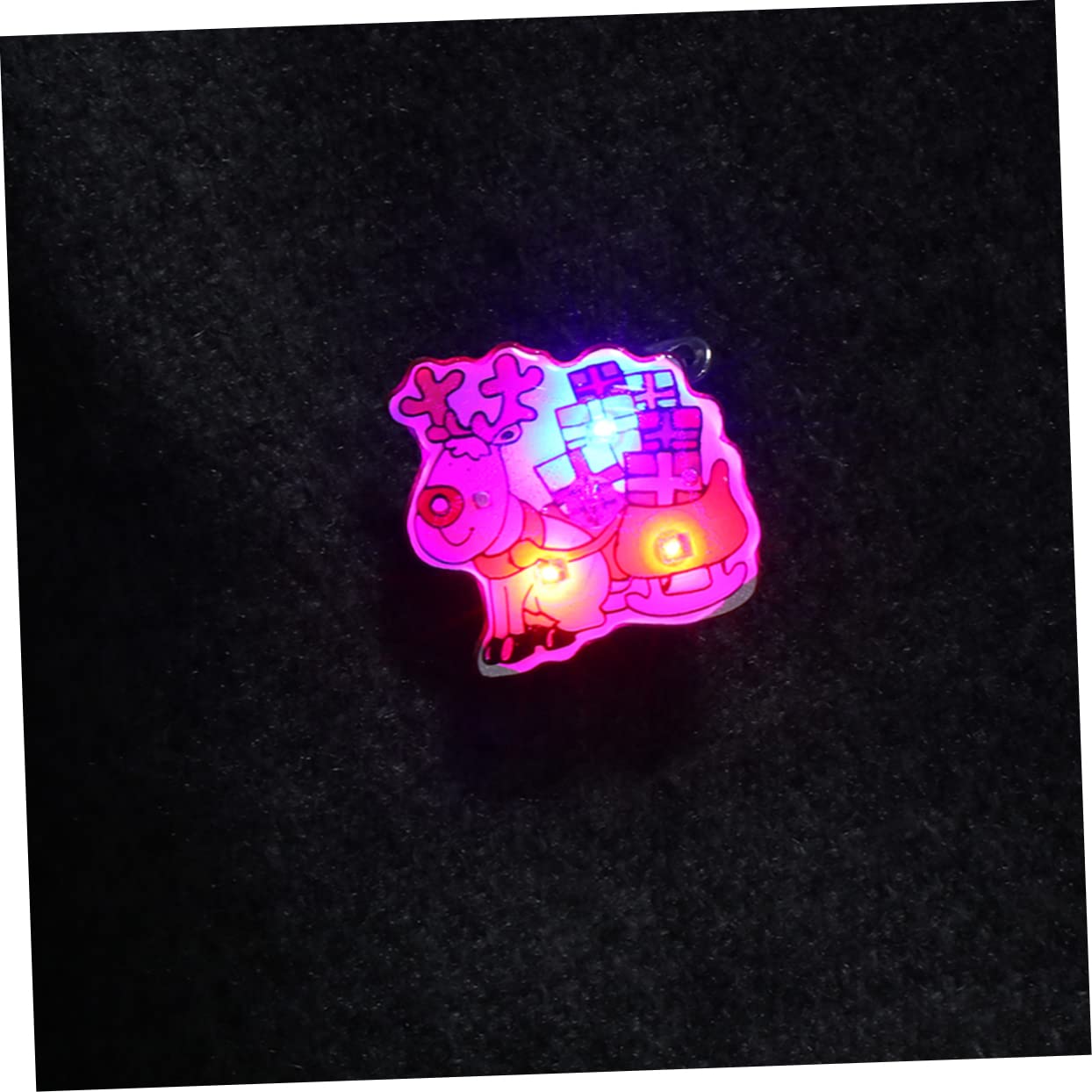 75 Piezas broches de brillo de navidad insignias de navidad broche de Papá Noel iluminar broches led lights lamparas led ramillete de joyas de navidad alfileres de esmalte luminoso