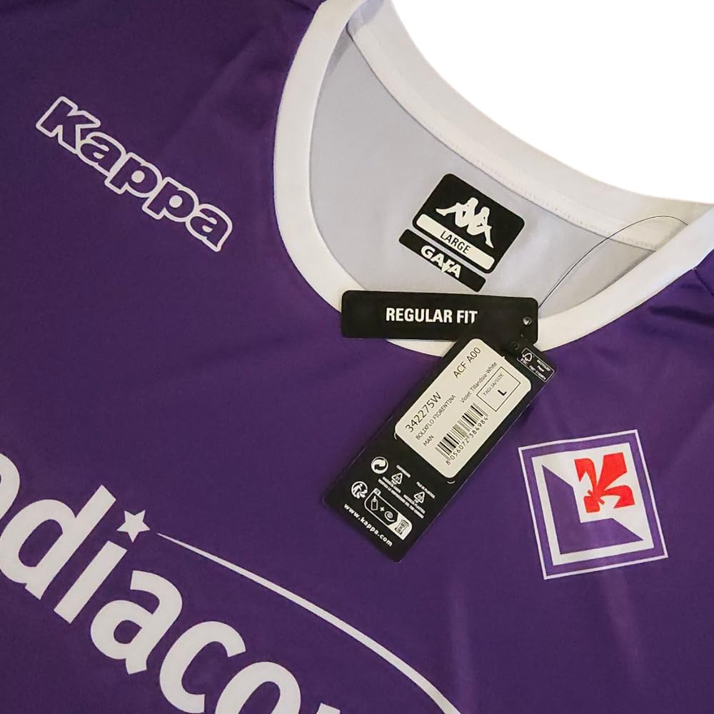 ZeroPlayer Maglia Replica Ufficiale Fiorentina Personalizzabile con Nome e Numero a Scelta, Modello Home Stagione 2025/2026, Viola, Bianco, Adulto, Ragazzo, Bambino