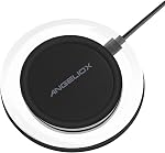 Wireless Charger, 10W Fast Wireless Charging Pad for Samsung Galaxy S9/S9+/Note 8/S8/S8 Plus/S7 Edge/S6 Edge+,5W Qi Charging Base Stand for iPhone X 8 Plus,LG V30/G6 and All QI-Enabled Devices-Black