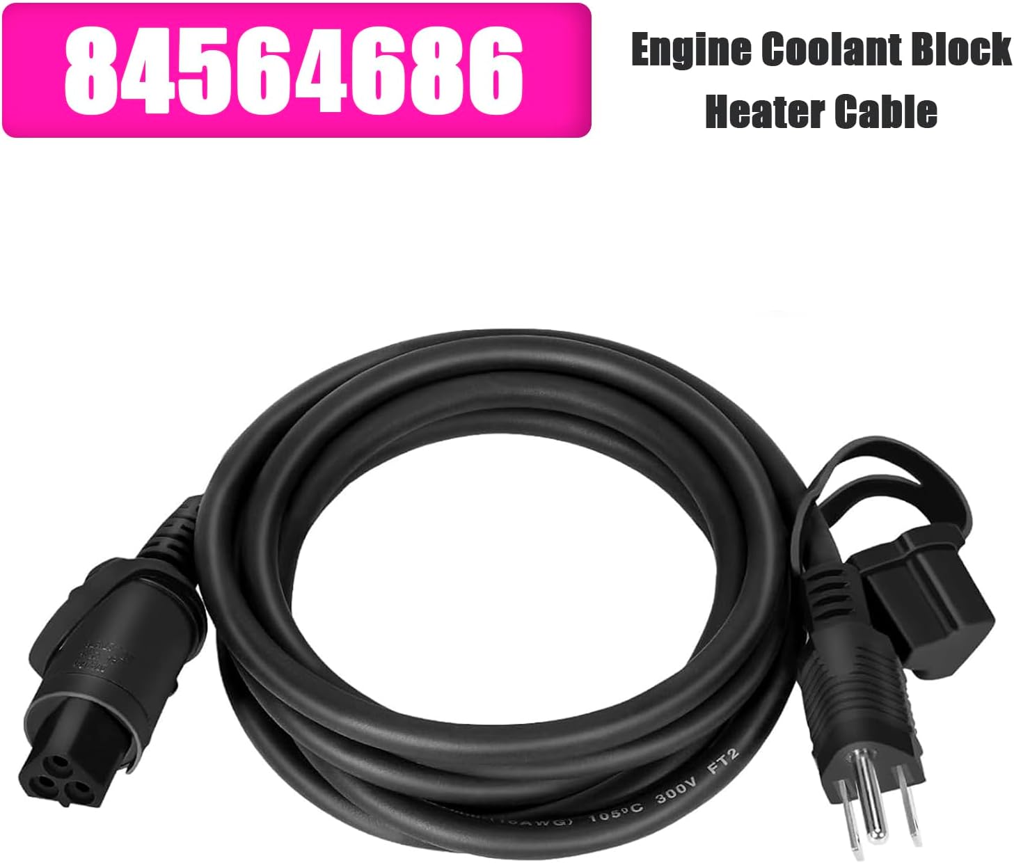 Areyourshop 84564686 Engine Coolant Block Heater Cable for Chevy Silverado 1500/LD/LTD 2019-2023, for GM for Chevy Silverado 2500/3500 HD Duramax Trucks 2020-24, for Buick for Cadillac 2019-22