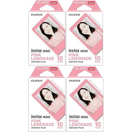 Brighten Your Valentine's with 40 Captivating Instax Mini Pink Lemonade Exposures