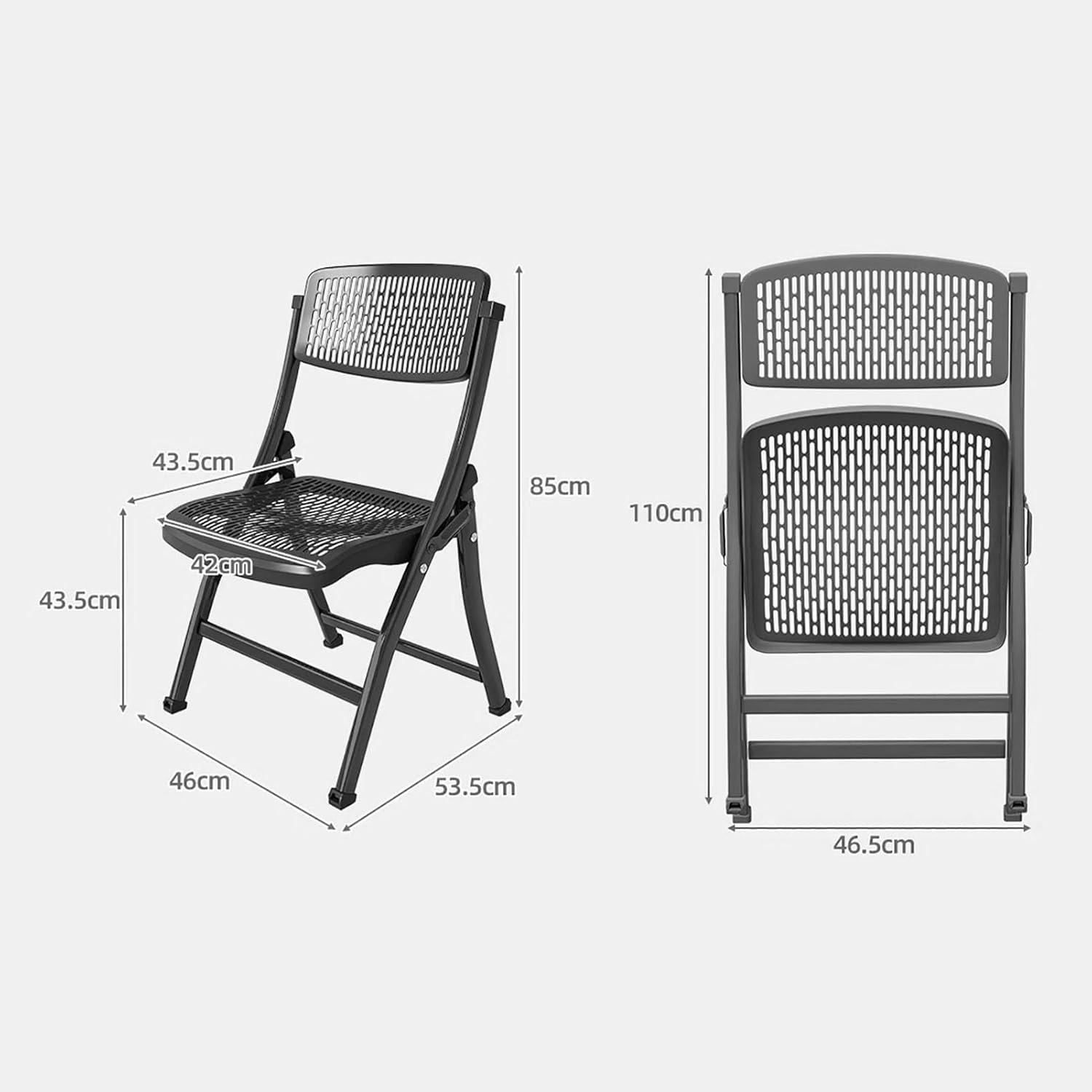 Plastic Stackable Folding Chairs,Stackable Folding Dining Chair Portable Event Chair Comfortable Breathable Mesh Seat Event Chair for Bedroom and Living Room,C,46x54x85cm(18x21x33inch)