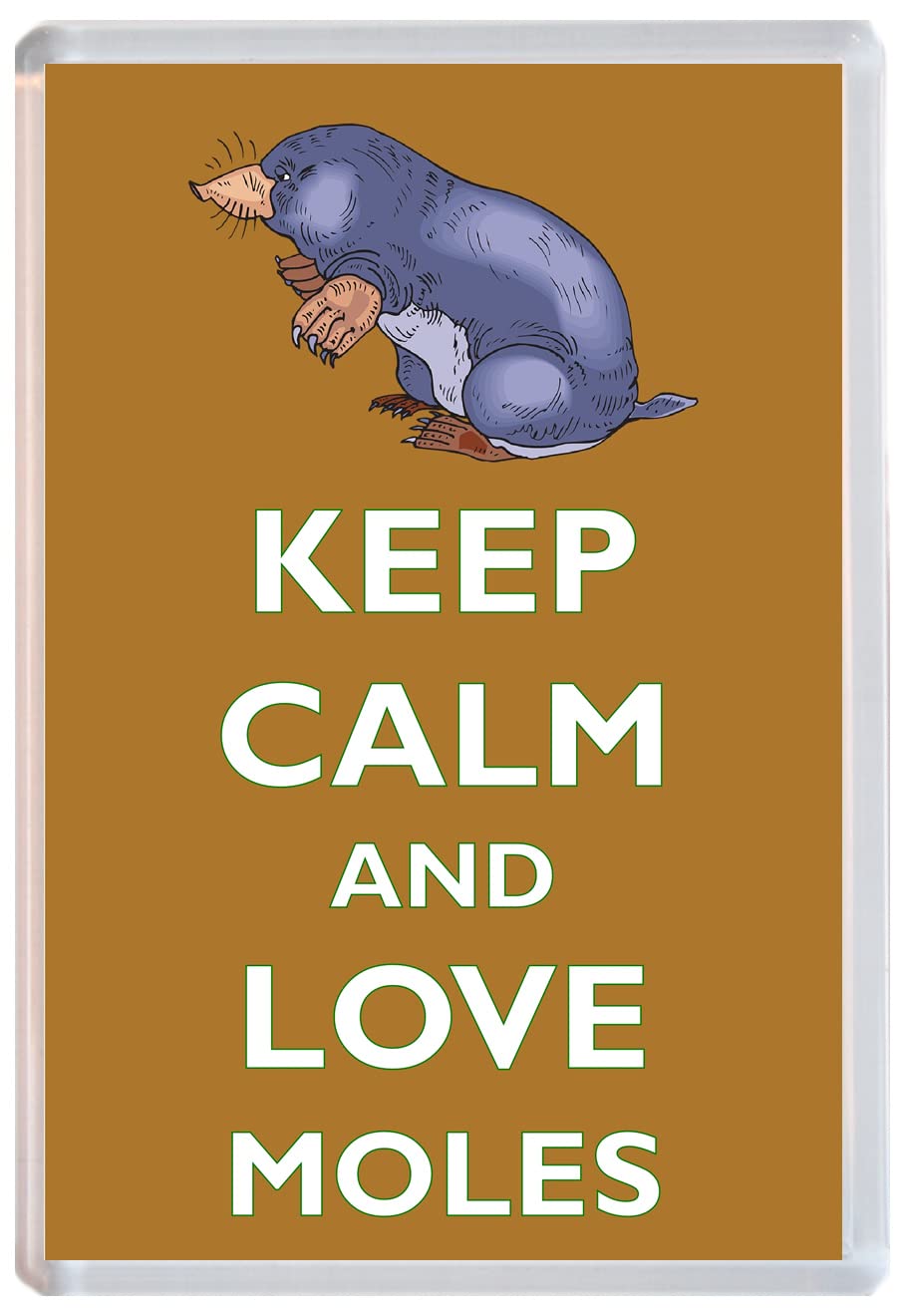 Baked Bean Store Keep Calm and Love Moles - 96 x 67mm Jumbo Fridge Magnet/Magnets BBS22KC38