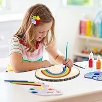 Vista 6 de ZYNERY 3 piezas de rebanadas de madera para centros de mesa de 13 a 15 pulgadas, rondas de madera sin terminar, decoración rústica de boda, centros