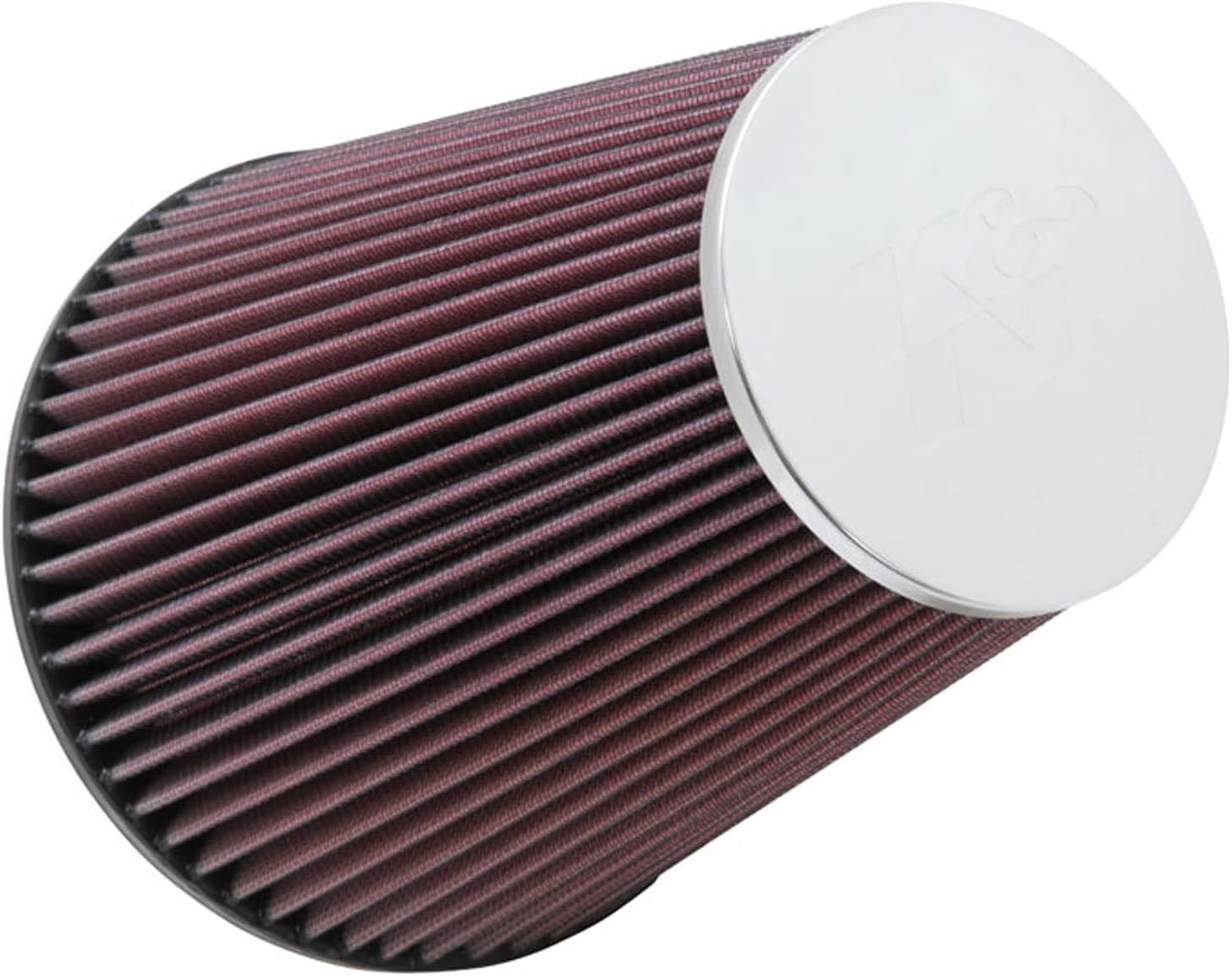 K&N High-Flow Original Lifetime Universal Clamp-On Air Filter: High Performance, Premium, Washable: Flange Diameter: 6 In, Filter Height: 9 In, Flange Length: 0.625 In, Shape: Round Tapered, RC-5046