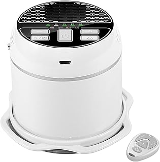 NICHOY Portable Smokeless Moxa Box,Electronic Smoke Filter Moxibustion Box,Five Gears Adjustable, Time Adjustable,Applicable to The Whole Body,with Remote Control(A)