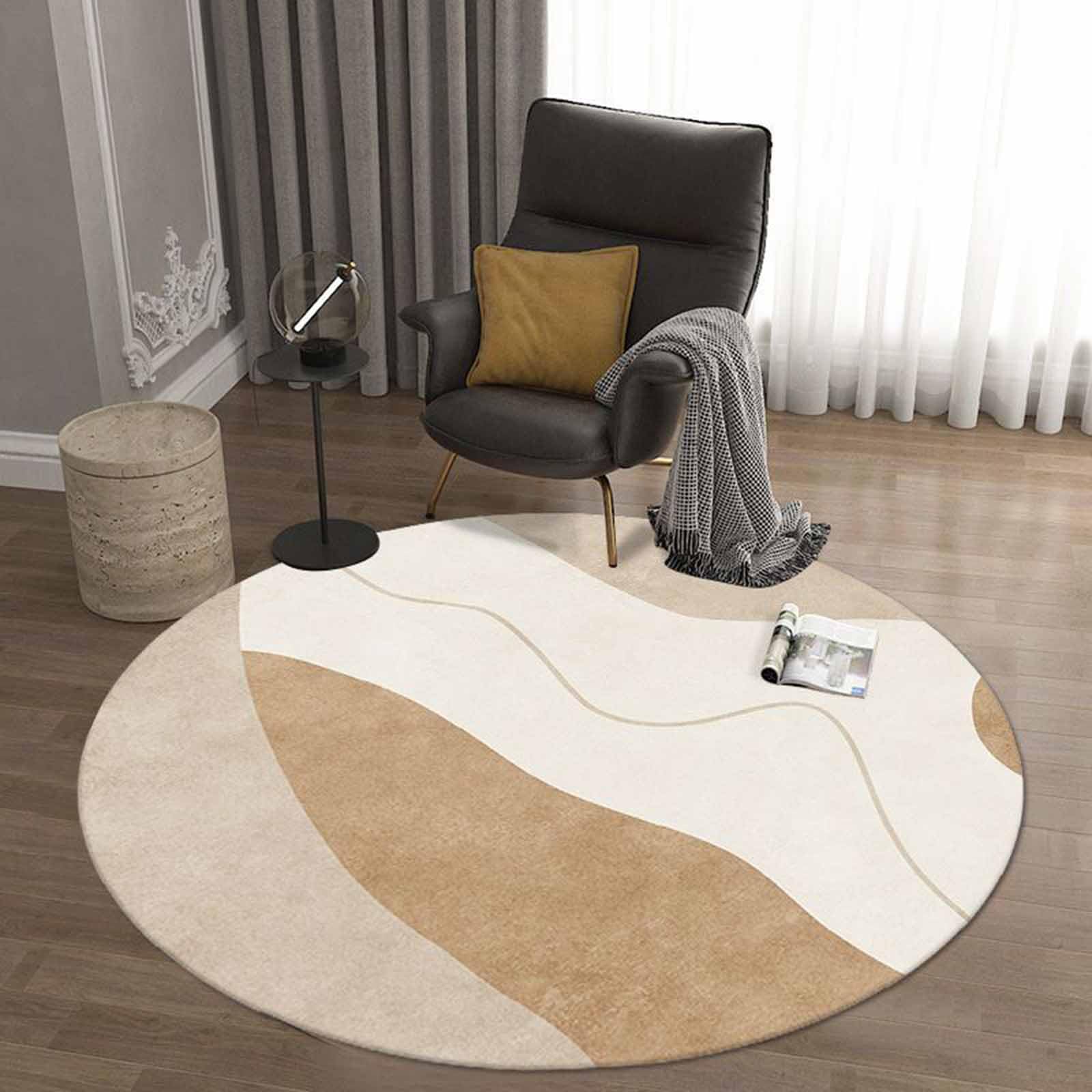 Tapis de couloir crème 80cm pour un salon cocooning