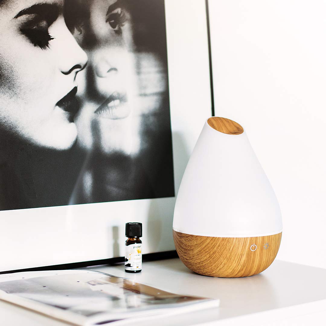 Promed Diffusore di Aromi Al-1300 Ws da 1300 Ml, Umidificatore ad Ultrasuoni da 1, 3 Litri, per Ambienti, Lampada Aromatica Elettrica, Design in Legno con 7 Colori, 16.3 X 28.2 X 16.3 Cm