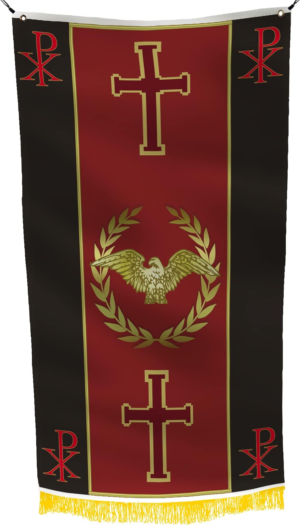 Christian Western SPQR Roman Empire Flag Banner European Democracy History of Ancient Rome - Antifading Color Durable Material - Suitable for Roman Home Decor,Christmas Day and Basement - 3x5 Feet