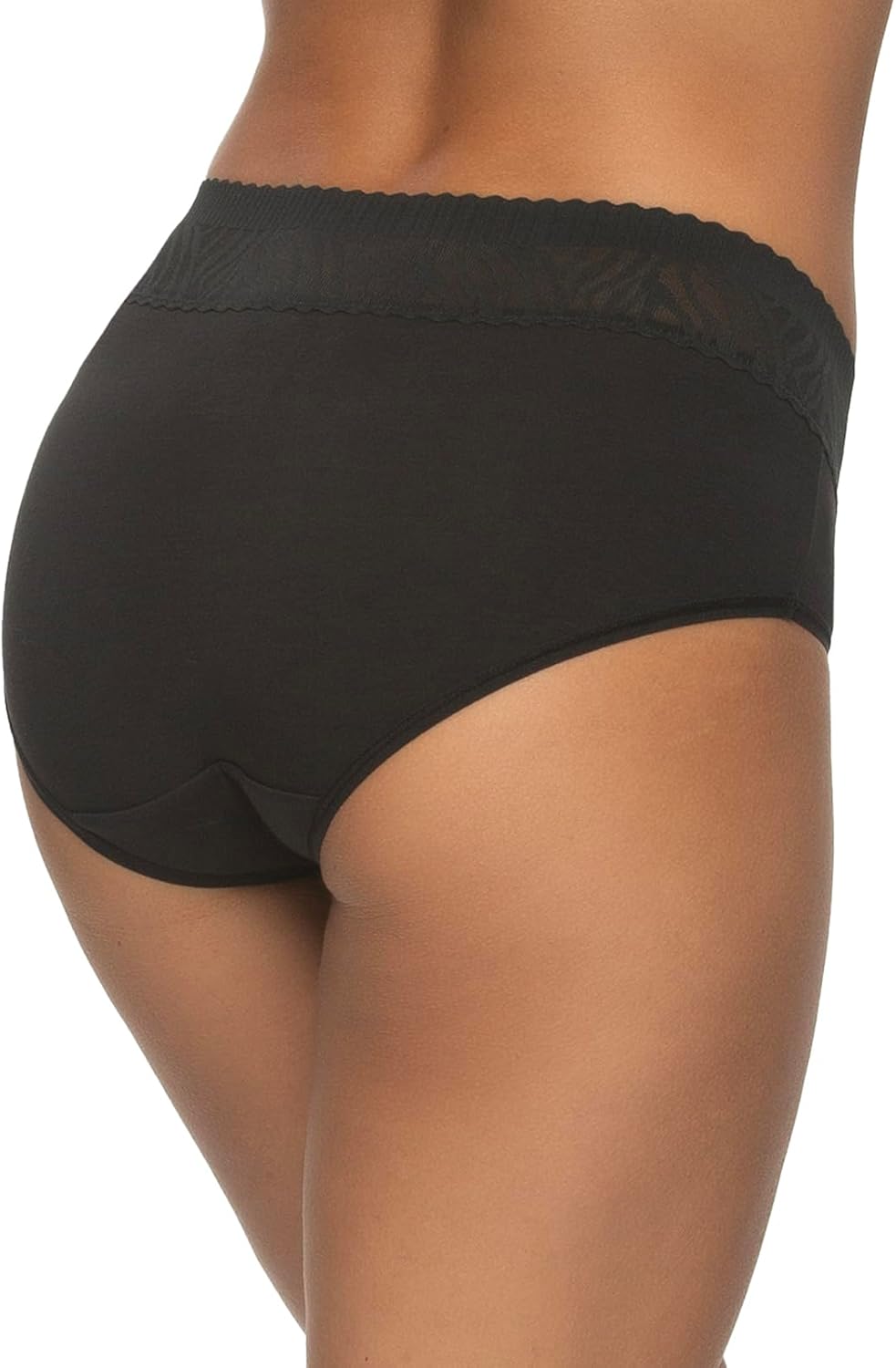 Felina - Stay In Place Hipster Underwear 5-Pack - Breathable Cotton Modal Panties Mid-Rise No-Dig Comfort