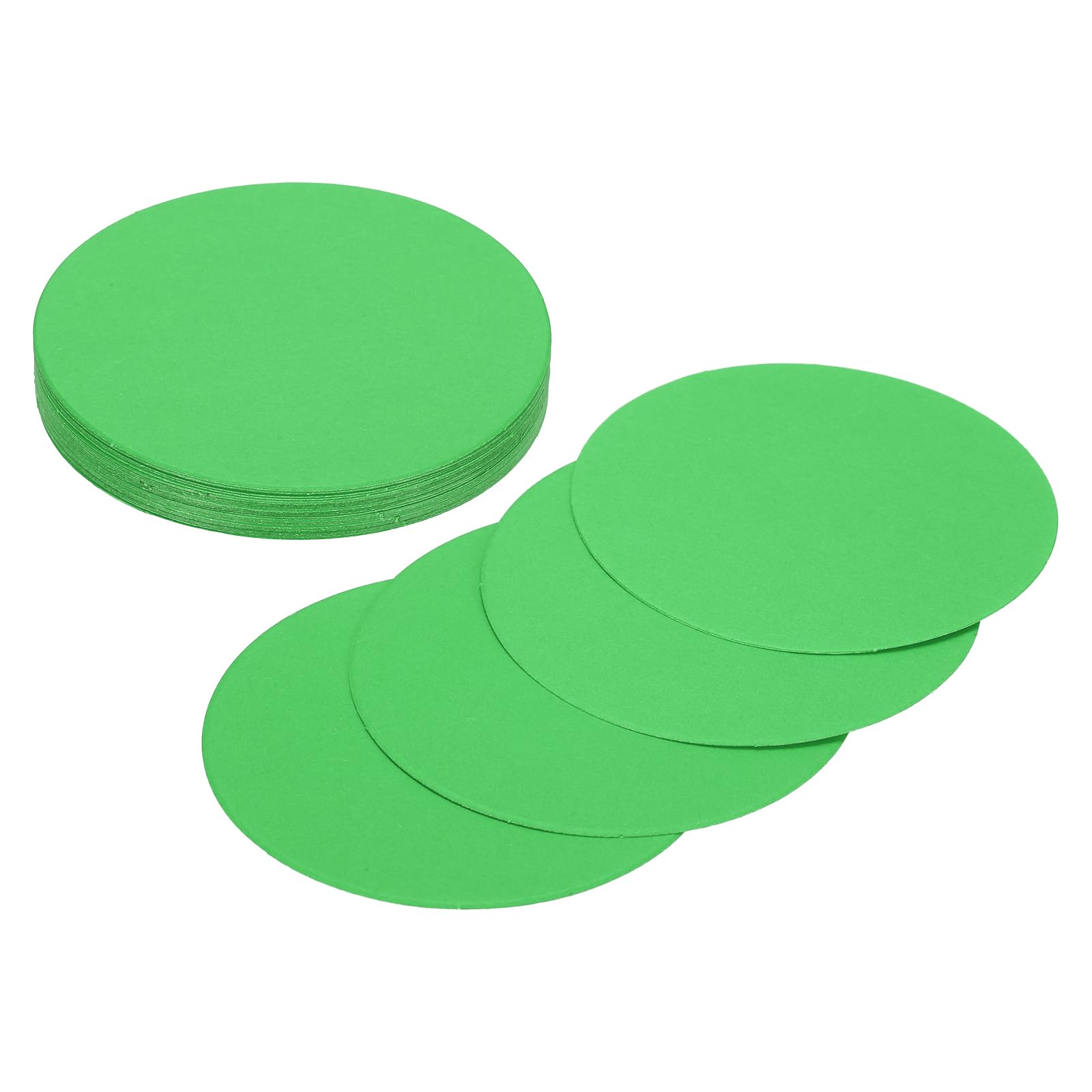 sourcing map 24 Pcs Circle Card Stock, 3 Inch Round Cutouts Paper Thick Cardboard Circles for Crafts Paint Supply DIY Projects Bulletin Board Decor, Green