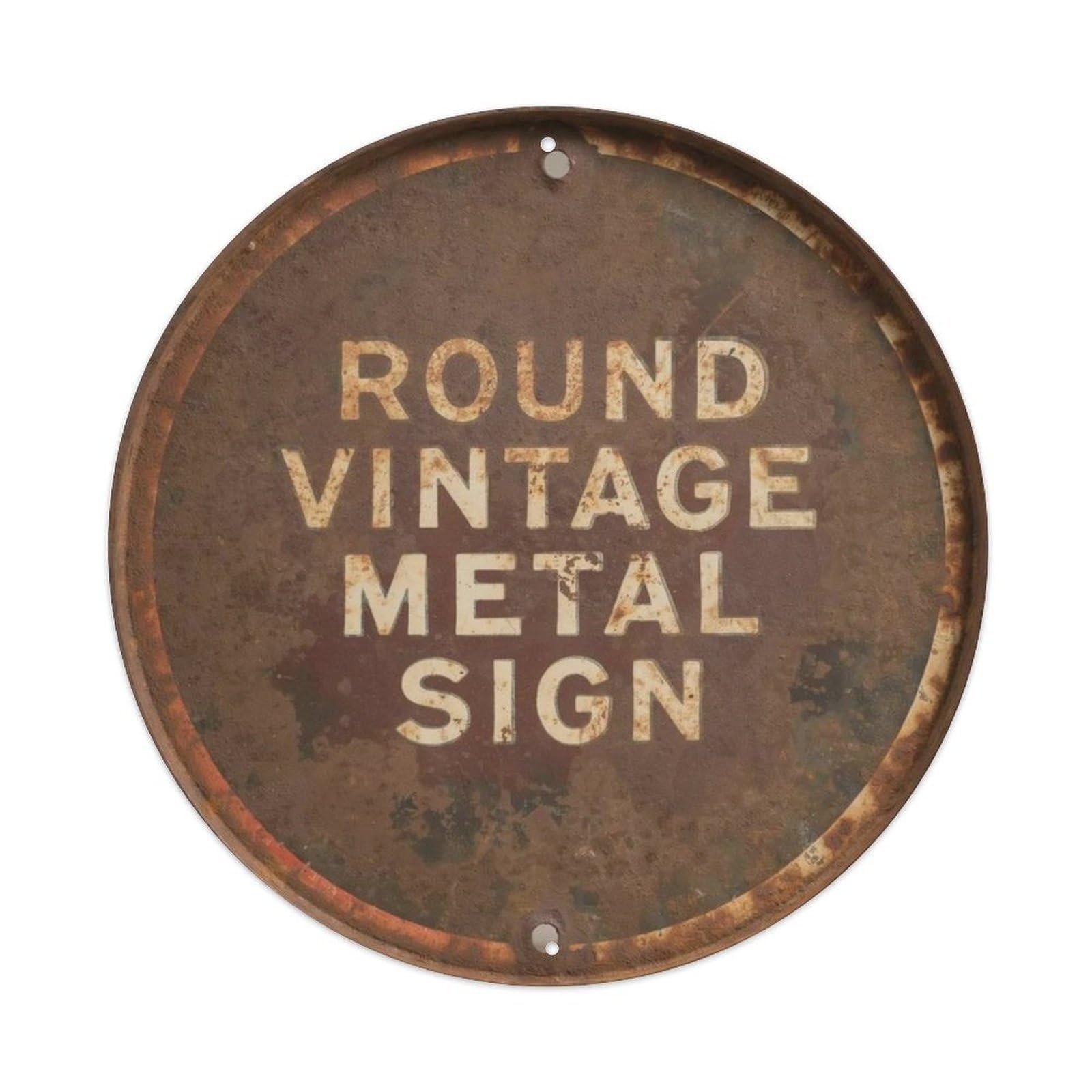 Round Vintage Metal Sign Metal Tin Sign Plaque