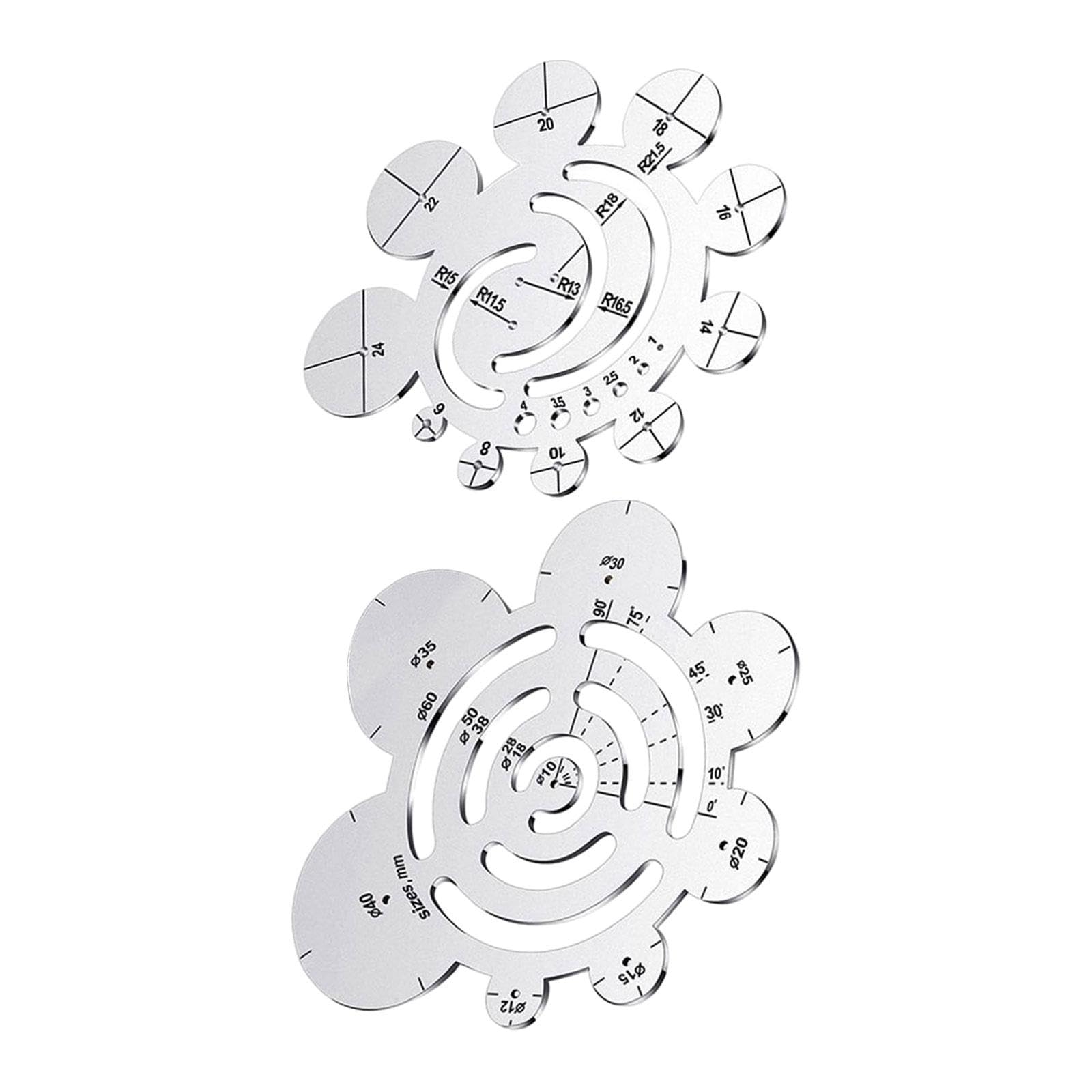5 set di 2 righelli da disegno fai da te in pelle per lavori in pelle accurati righelli da taglio gadget