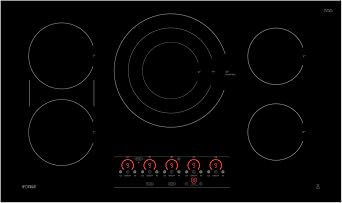 FOTILE InstantHeatTM Electric Cooktop with 5 Heating Zones