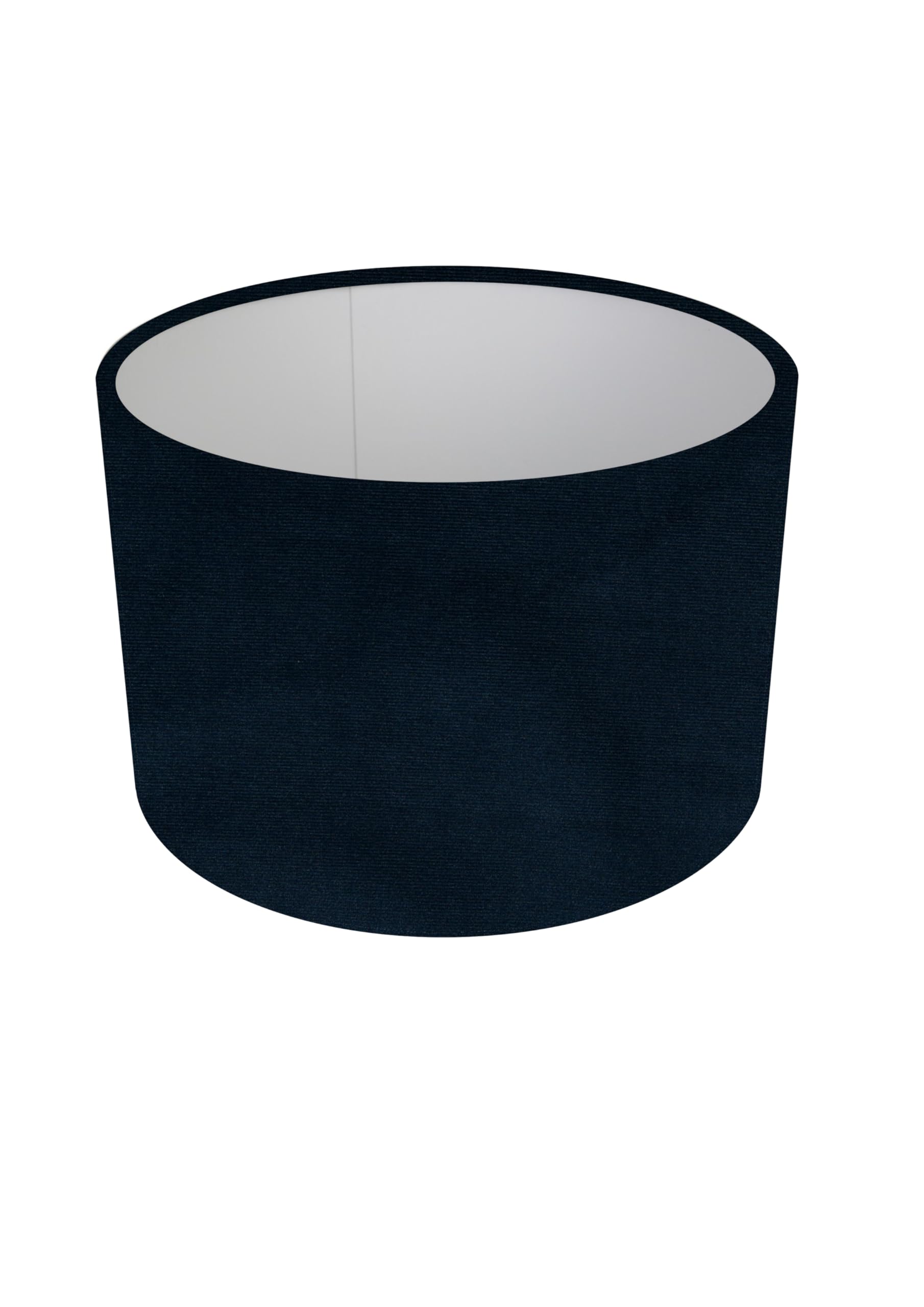 Kushade Navy Soft Velvet Drum Lampshade, Ceiling Light, Pendant Shade, Table Lampshade (Diameter 40Cm (16"))