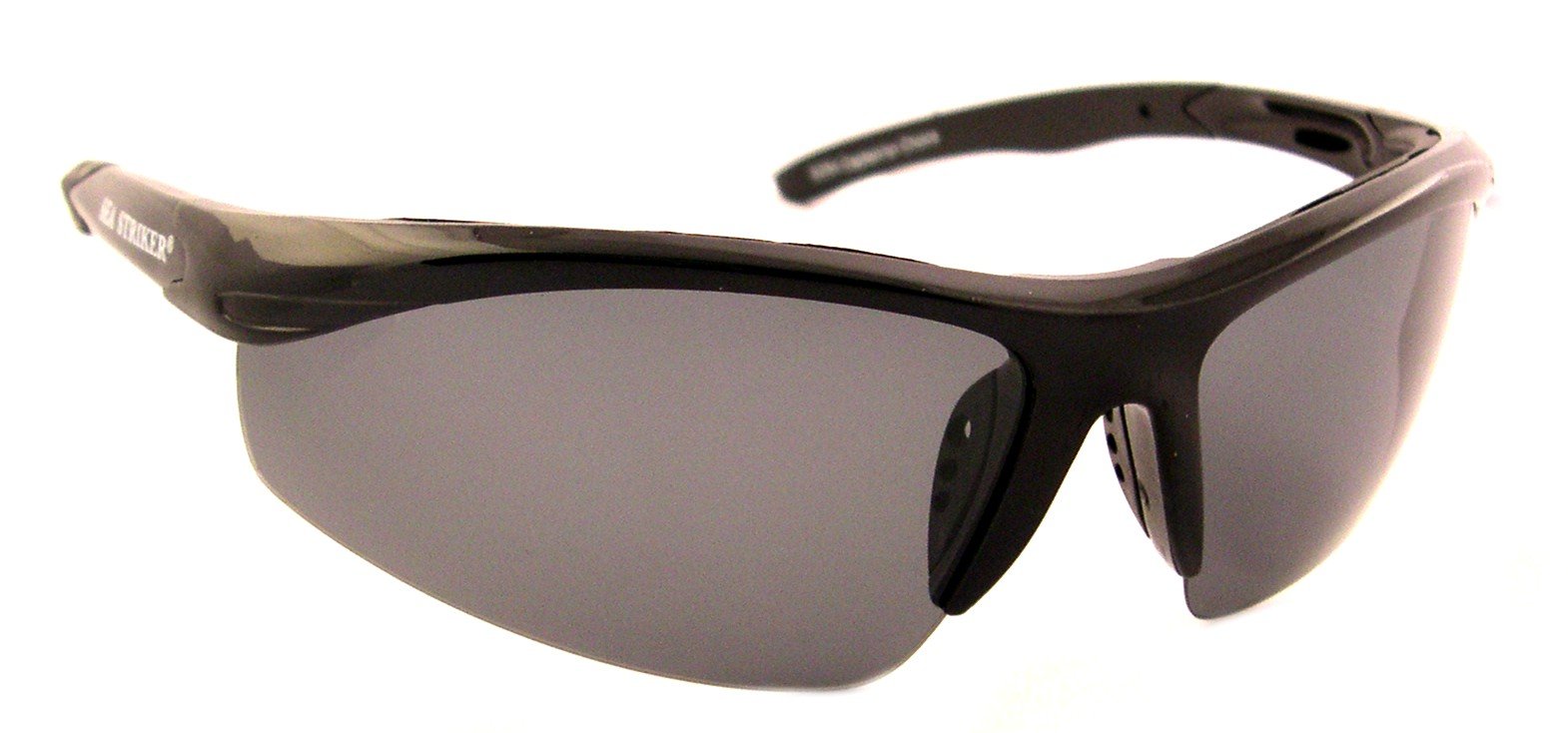 Sea Striker Captain's Choice Polarized Sunglasses with Black Frame and Grey Lens (Fits Medium to Large Faces)