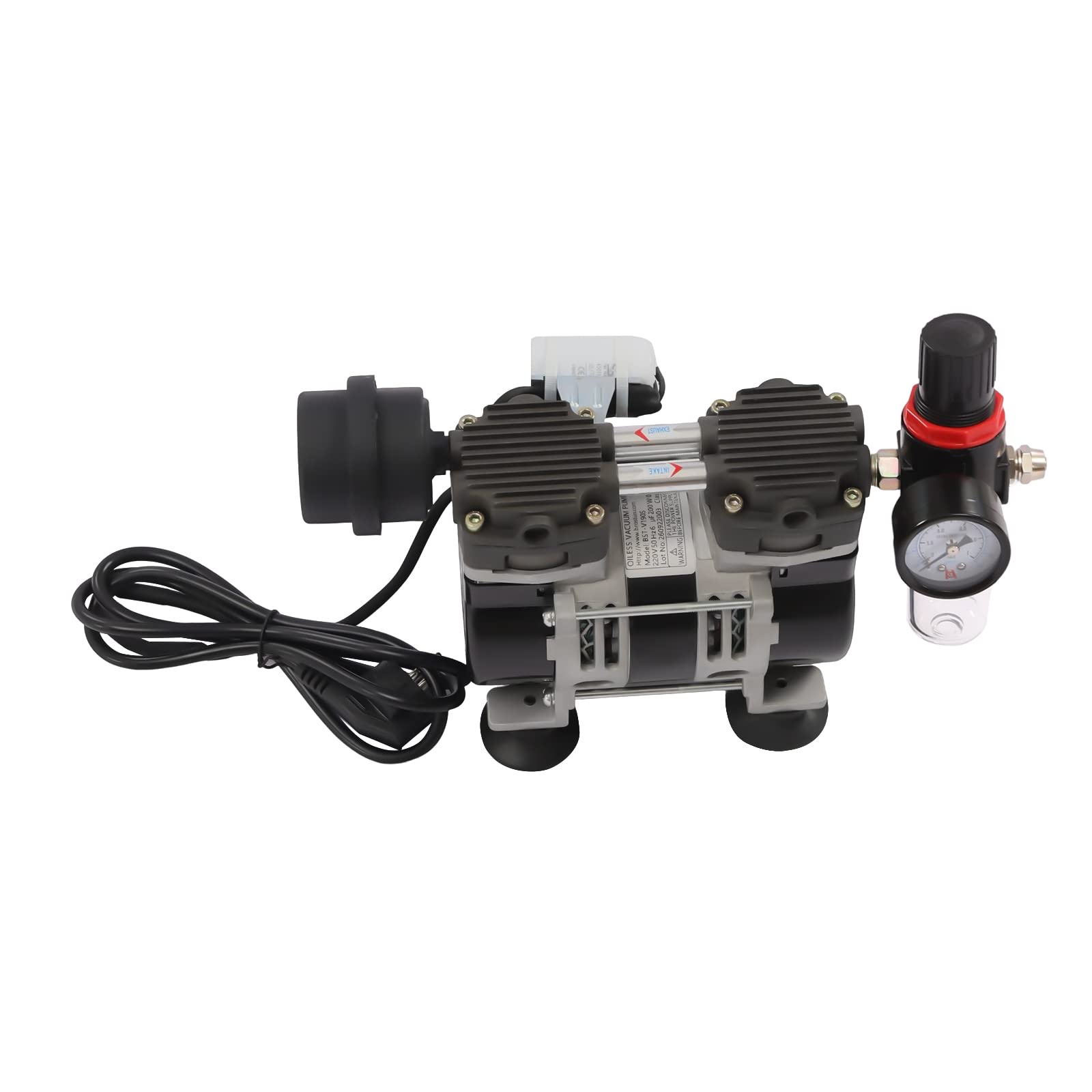 Vakuumpumpe Öilfrei 200w Unterdruckpumpe mit Manometer Industrie Vakuum Pumpe Laborpumpe