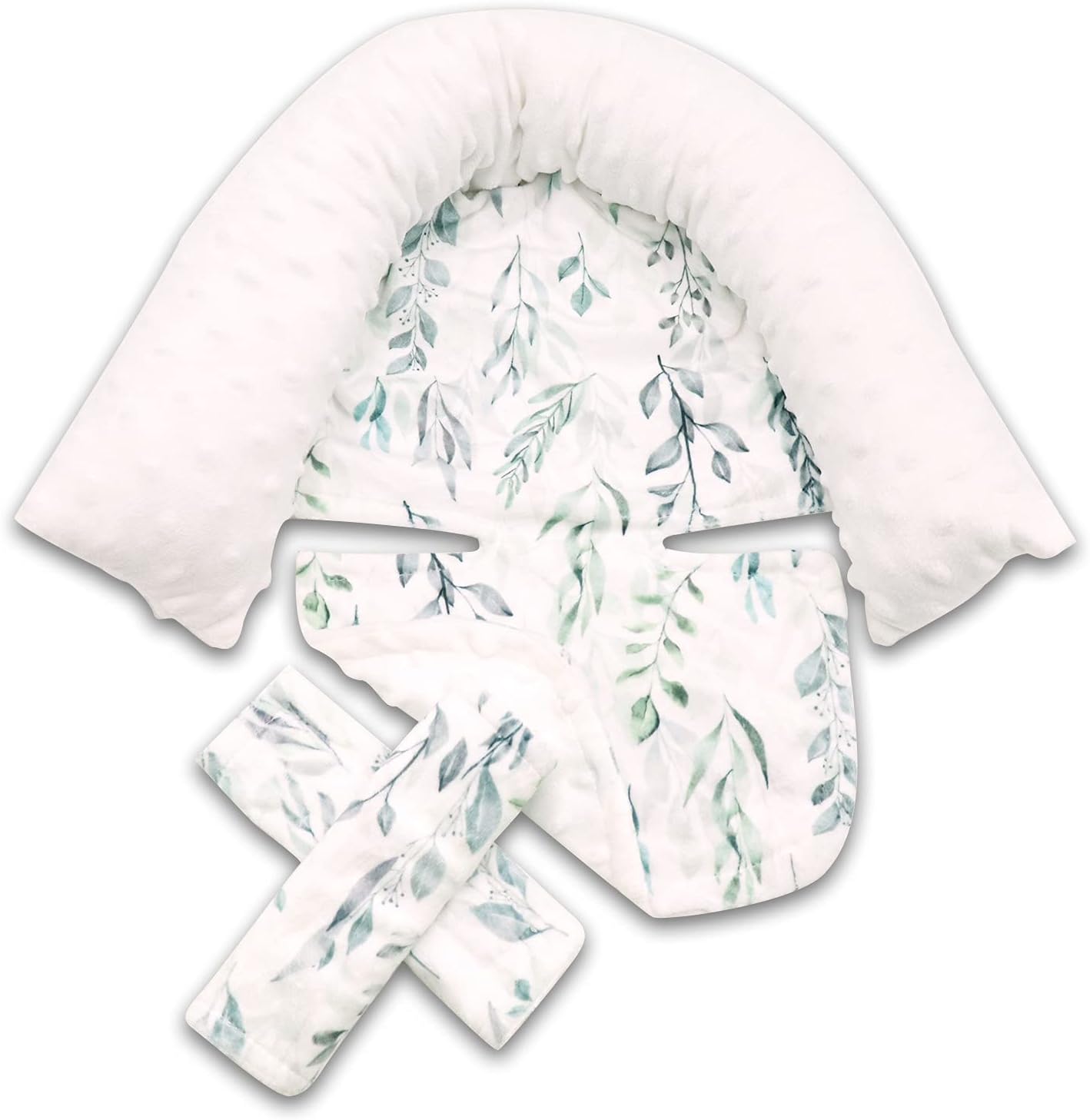 DILIMI Head Support for Car Seat, Head Support and Strap Covers, Carseat Head and Neck Protection (Leaf)