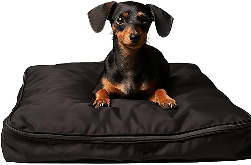 SELUGOVE Fundas para cama de perro de 53 pulgadas de largo x 43 pulgadas de ancho x 5 pulgadas de alto, lavables, color negro, grueso, impermeable,