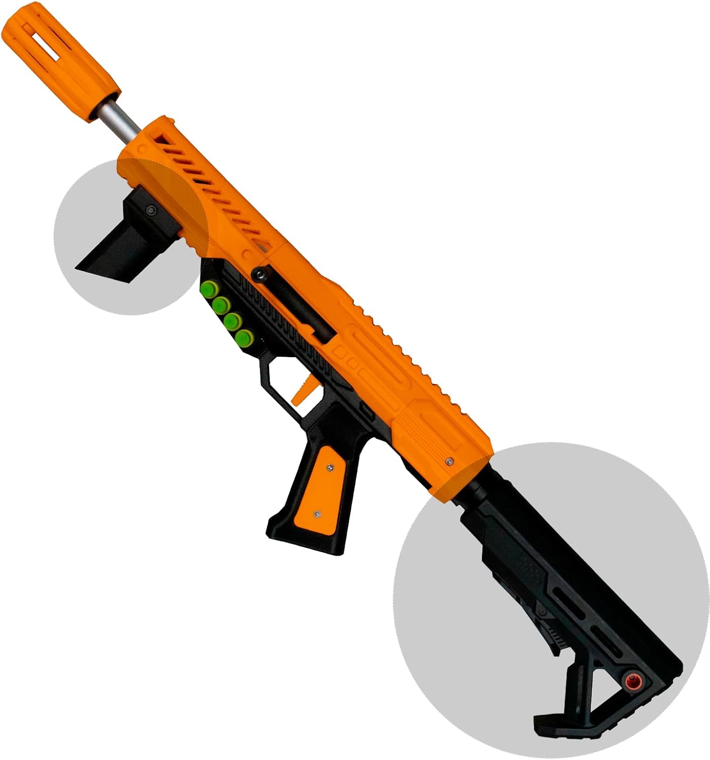 DLC Upgrade Kit for Wind Chaser Foam Blaster, Adjustable Length Accessory, Manual Assembly Training Play Set for Teenagers & Adults, Black (DLC)