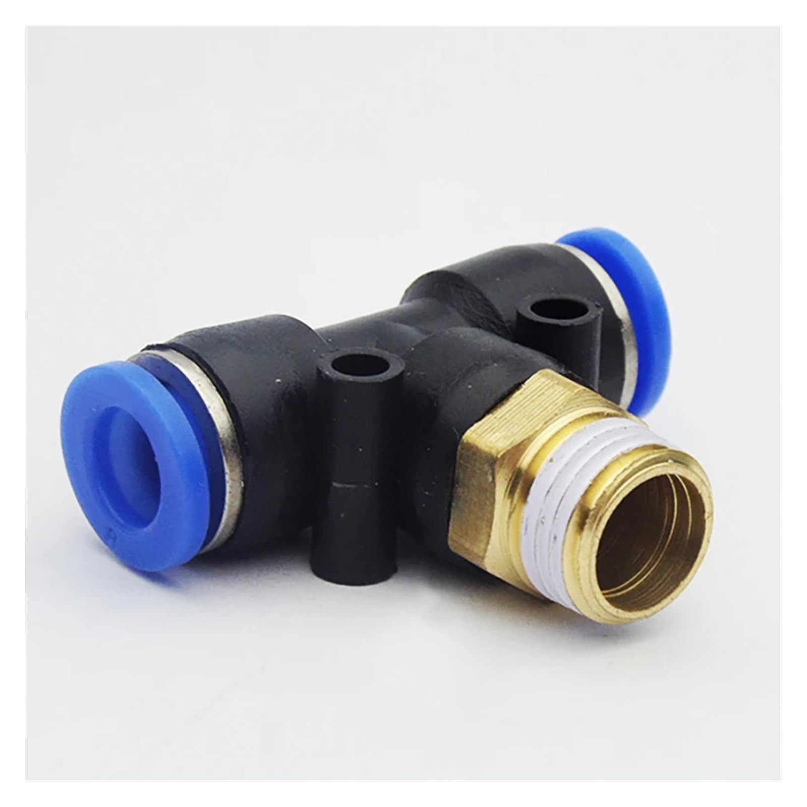 AARTERZZA 10PCS T Type Threaded tee Fitting PB4-01 PB6-01 PB6-02 PB8-01 PB8-02 Threaded M5 PT 1/8" 1/4" 3/8" 1/2" Pneumatic Air Fitting(10PCS PB12-04)