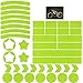 Adhesivos Reflectantes 42 Unidades, Pegatinas Reflectantes Casco Moto Reflectores Adhesivos Bicicleta,Autoadhesivas, Reflectantes, Juego de Pegatinas para Cochecitos, Bicicletas, Motocicletas, Cascos