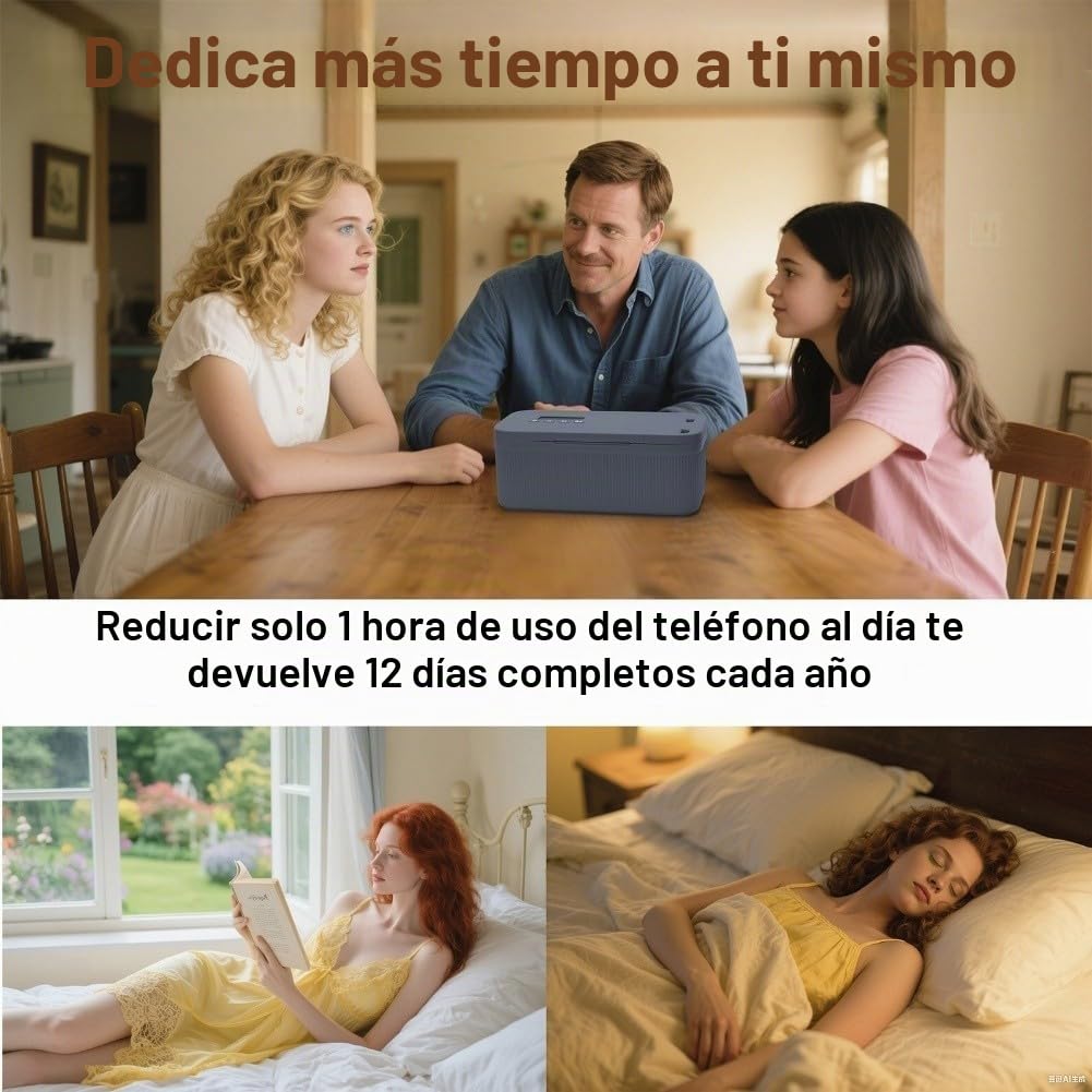 Caja de bloqueo temporizada con temporizador digital de cuenta regresiva y cerradura de combinación, contenedor de almacenamiento ABS de 2.8 L para teléfonos, aperitivos, medicamentos y electrónica