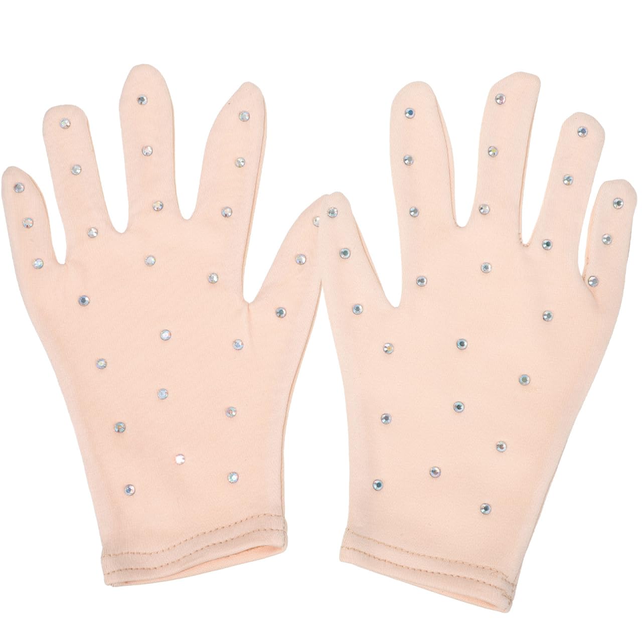 SEWACC Eiskunstlauf-Handschuhe Eiskunstlauf-Handschuhe Mit Strass-Pailletten Bühnenhandschuhe Für Performance Tanz Winter-Skate Sport & Freizeit