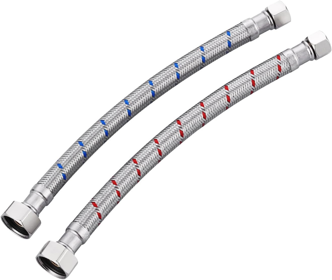 ALEASHA 9Inch Long Faucet Hose, Stainless Steel Braided Faucet Supply