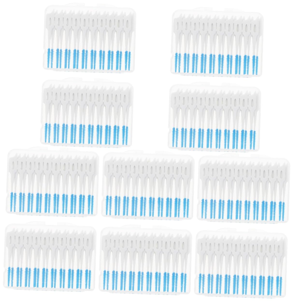 NOLITOY 5sets Interdental Brush for Cleaner Brush Oral Interdental Tooth Cleaners Elastic Cleaning Tools Tooth Cleaning Tools for Bad Breath Prevention 80pcs*5