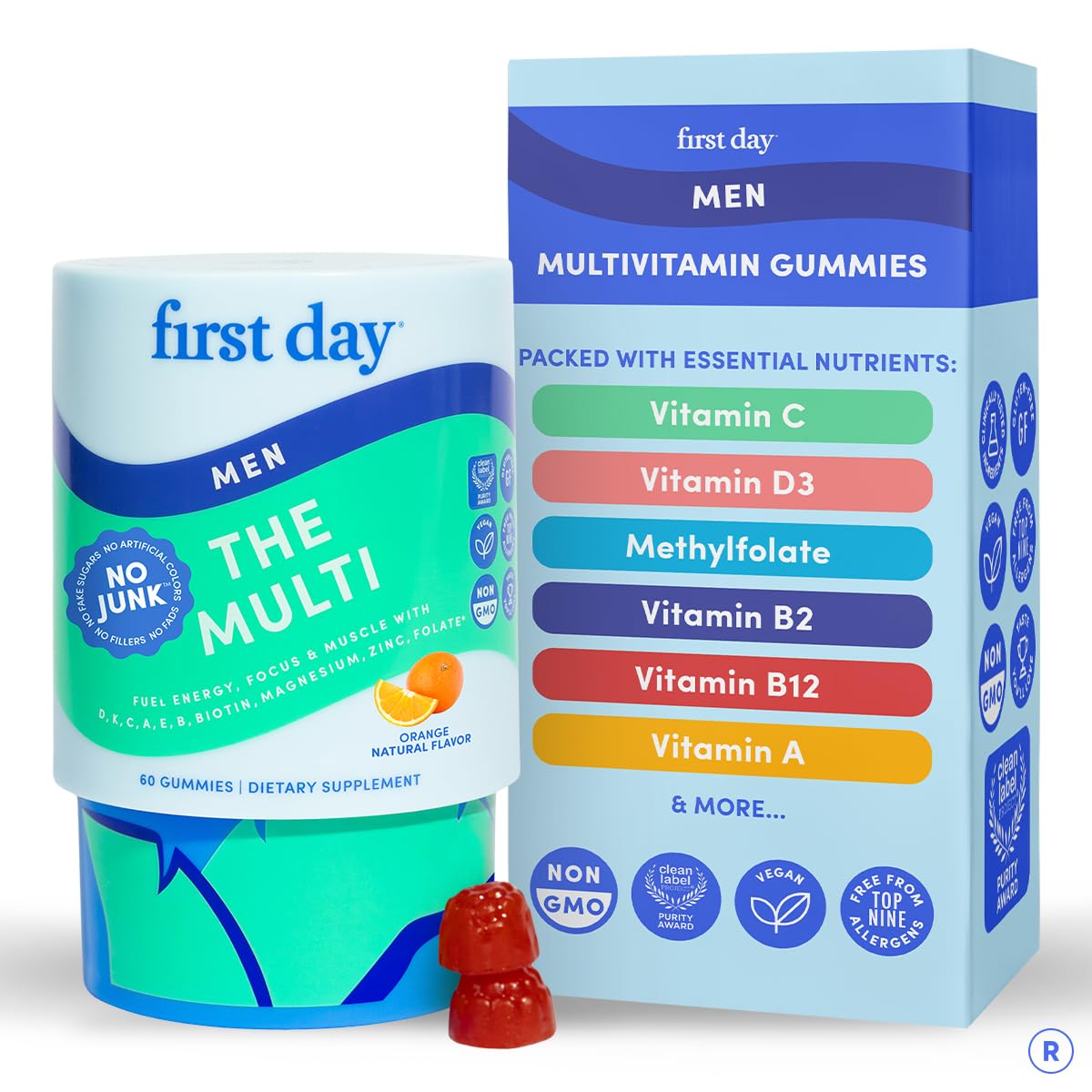 FIRST DAY Multivitamin for Men + Organic Fruit & Veggie Blend